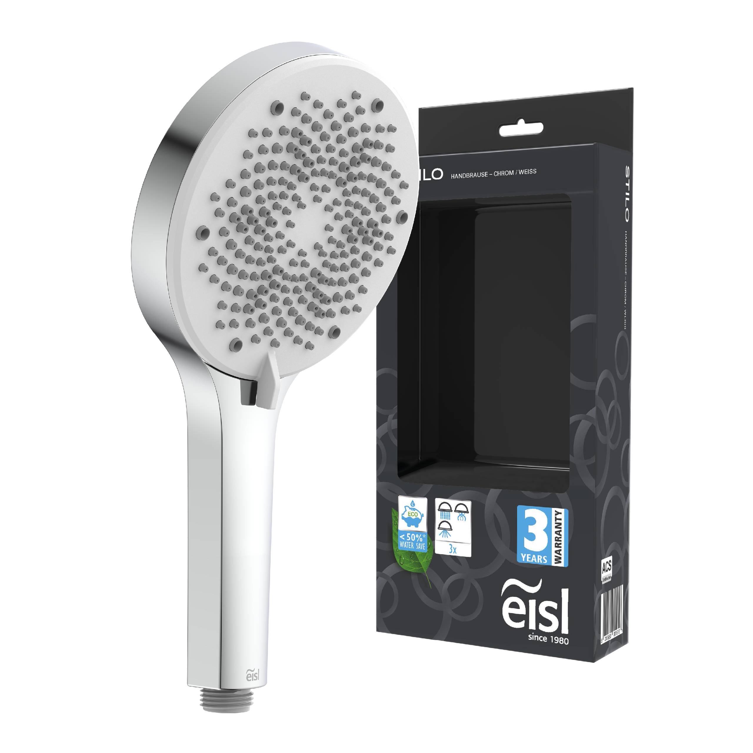 „Runde verchromte tragbare Duschköpfe mit mehreren Düsen