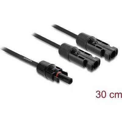 MC4-Solarstecker mit Kabeln; zwei verbundene Paare, gekennzeichnet mit „30 cm