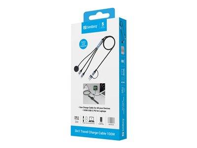 „3-in-1 Reise-Ladekabel 100W
