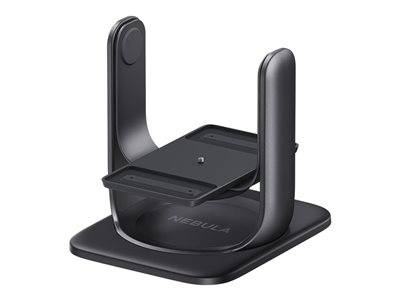 Schwarzer Ständer für Elektronik mit verstellbaren Armen und rutschfester Basis, auf der Plattform mit 'Nebula' gekennzeichnet. Geeignet für Projektoren oder Geräte.