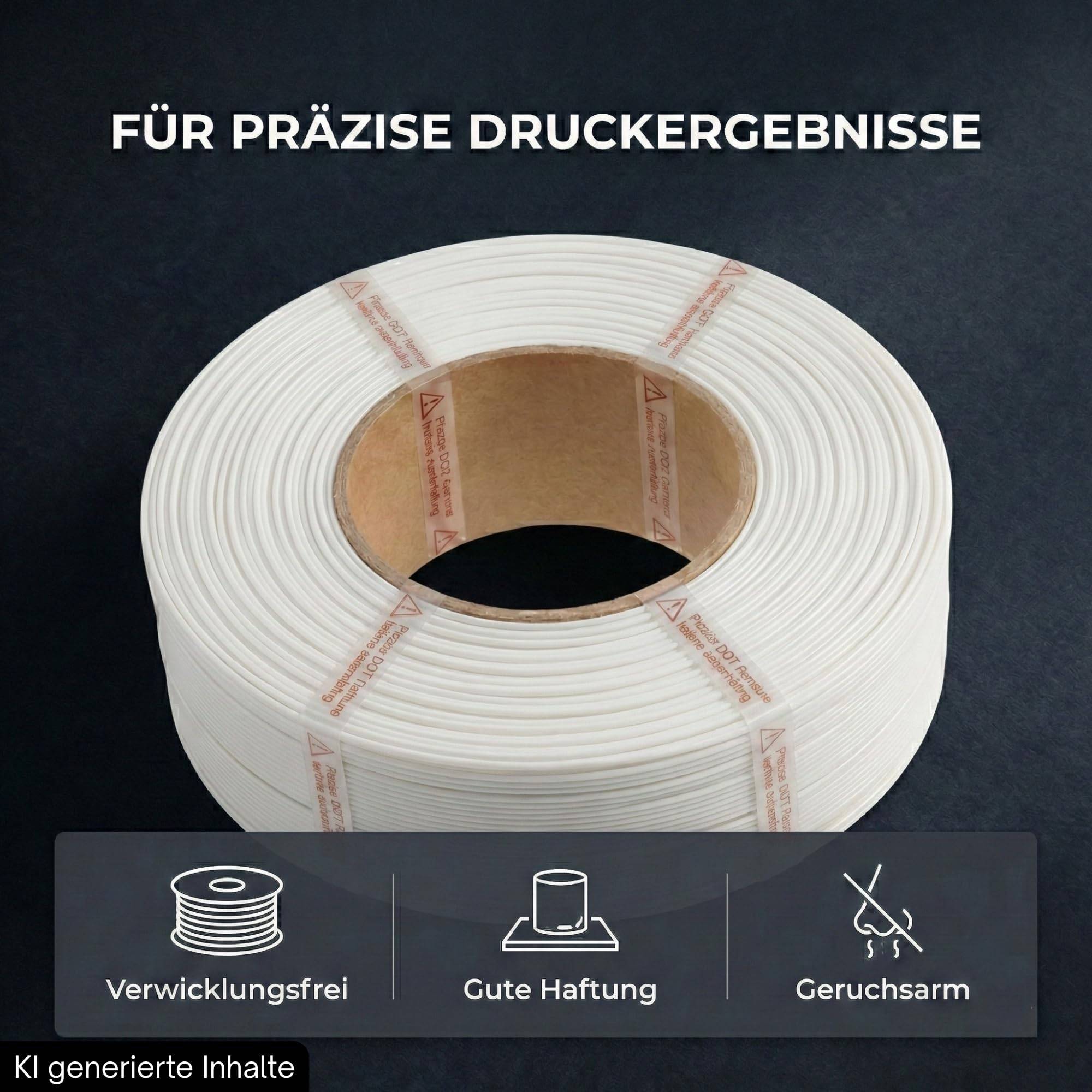 1kg Refill Filament PETG-HF passend für Bambu Lab 3D Drucker kompatibel mit Bambulab Leerspule (Mit Notch) AMS AMS2 P2S, H2D, H2S, X1C, P1S, A1