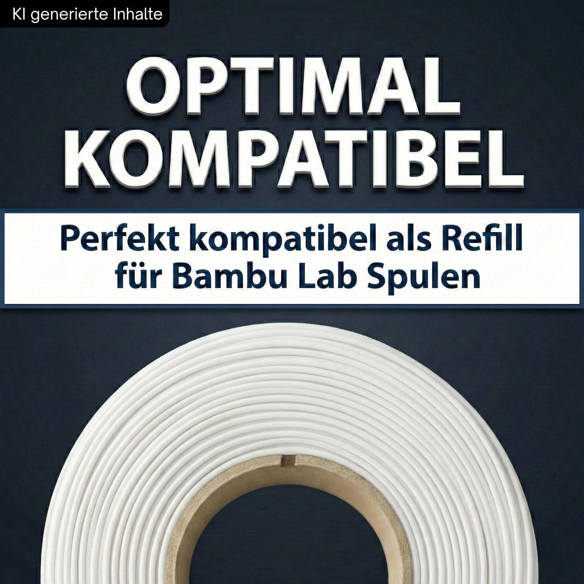 1kg Refill Filament PETG-HF passend für Bambu Lab 3D Drucker kompatibel mit Bambulab Leerspule (Mit Notch) AMS AMS2 P2S, H2D, H2S, X1C, P1S, A1