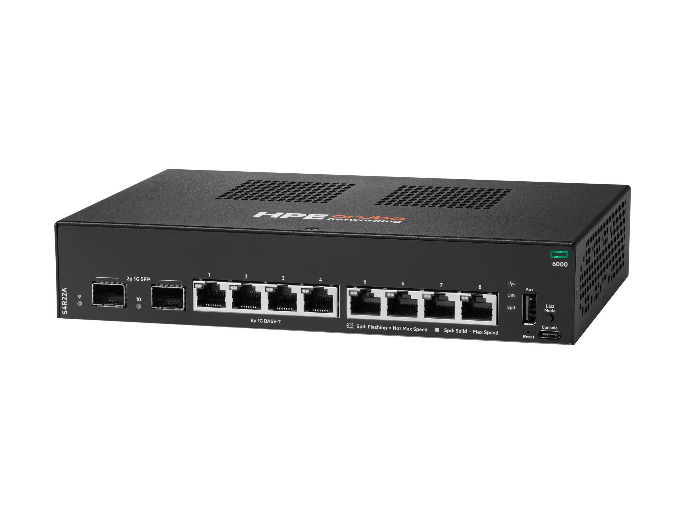 HPE Aruba Networking CX 6000 8p 10M/100M/1G 2p SFP 1G Switch - Switch - managed - 8 x 10/100/1000 + 2 x Gigabit SFP (Up