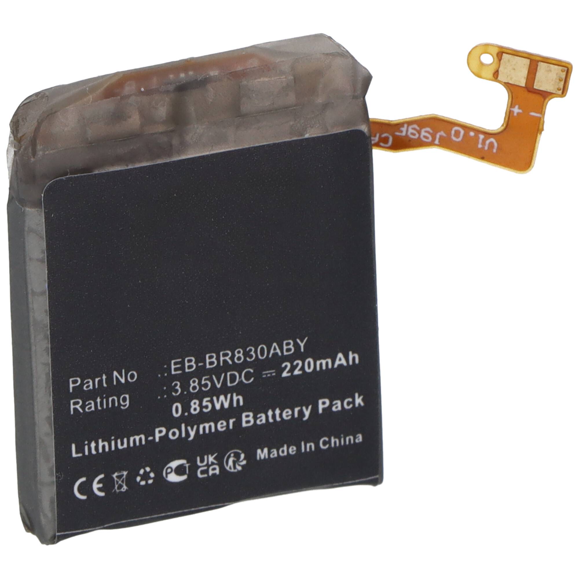 Akku passend für Samsung Galaxy Watch Active2 40mm, SM-R830, EB-BR830ABY, 3,85V, 220mAh