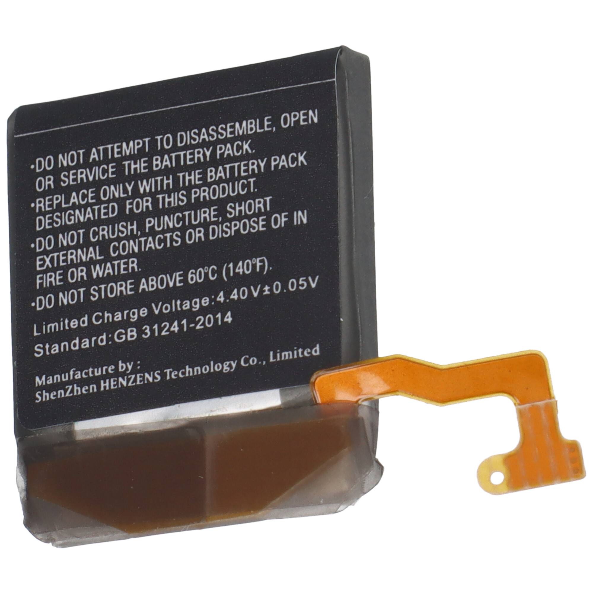 Akku passend für Samsung Galaxy Watch Active2 40mm, SM-R830, EB-BR830ABY, 3,85V, 220mAh