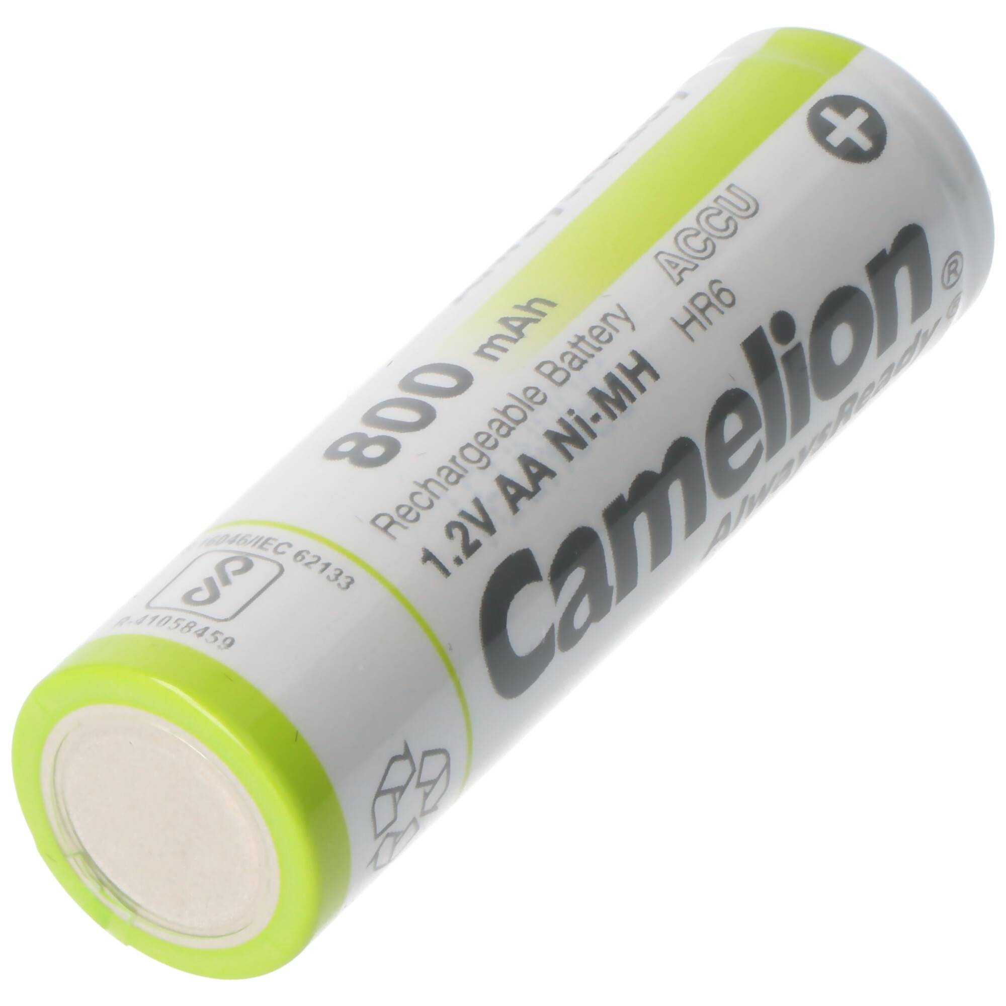 Camelion AA AlwaysReady Akku, ideal für Solar-Leuchten, Telefone, Messgeräte, NiMH, 1,2 Volt 800mAh