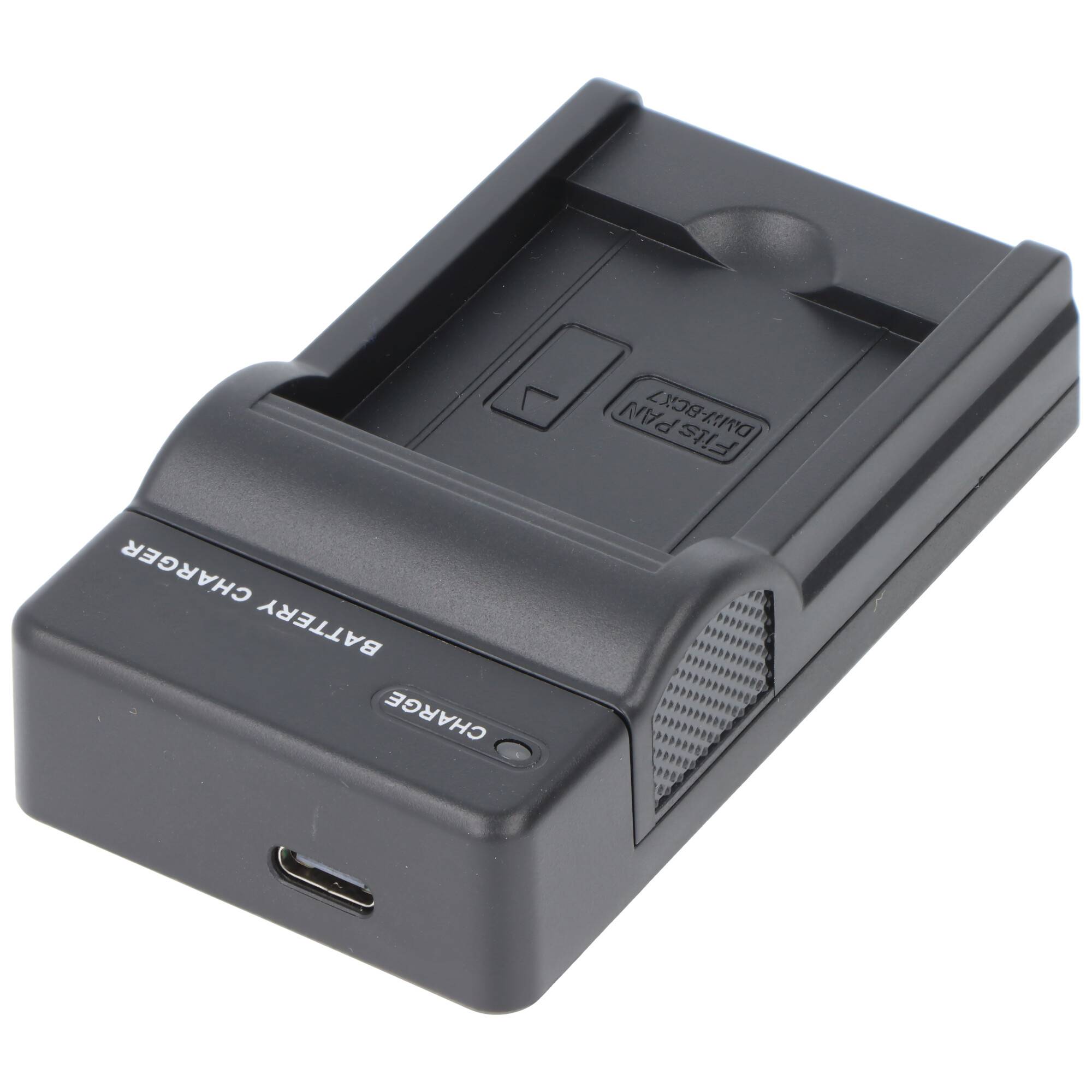 Ladegerät passend für Panasonic DMW-BCK7, DMW-BCK7E, Akkuladestation mit Micro-USB-Anschluss, flache Bauform