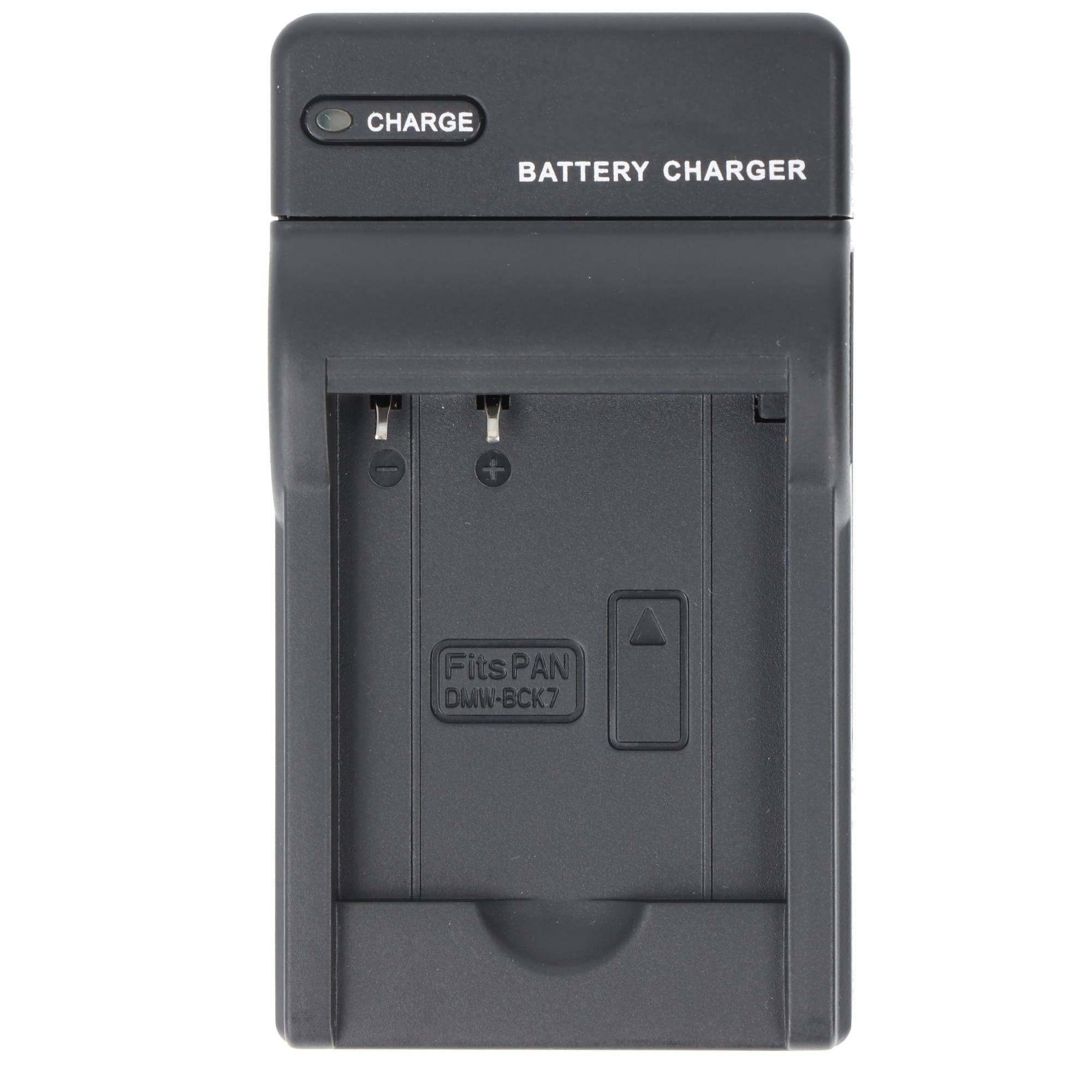 Ladegerät passend für Panasonic DMW-BCK7, DMW-BCK7E, Akkuladestation mit Micro-USB-Anschluss, flache Bauform