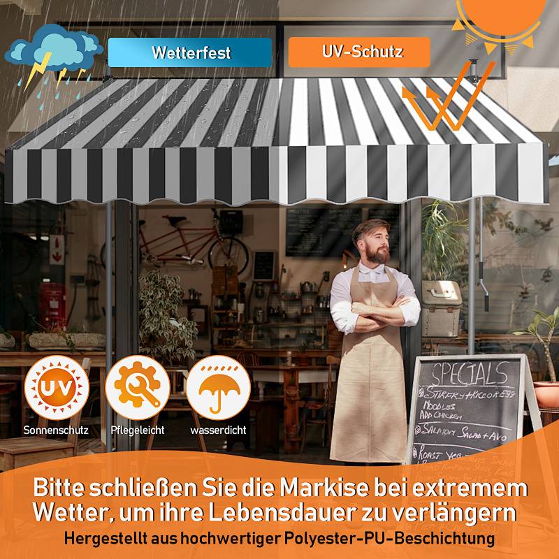 Eine Markise mit 