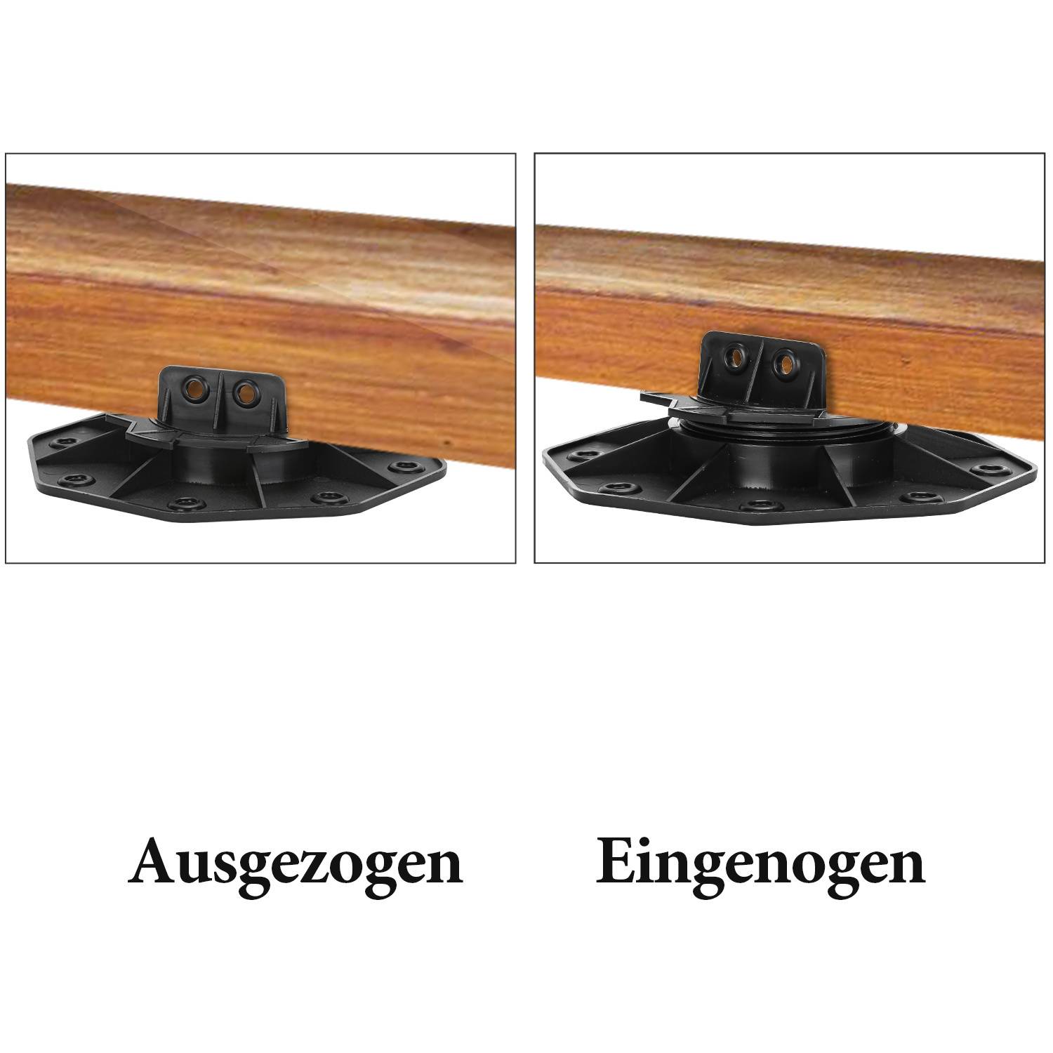 Höhenverstellbare Stelzlager für Terrassen & Balkon, 18-30mm, 10 Stück