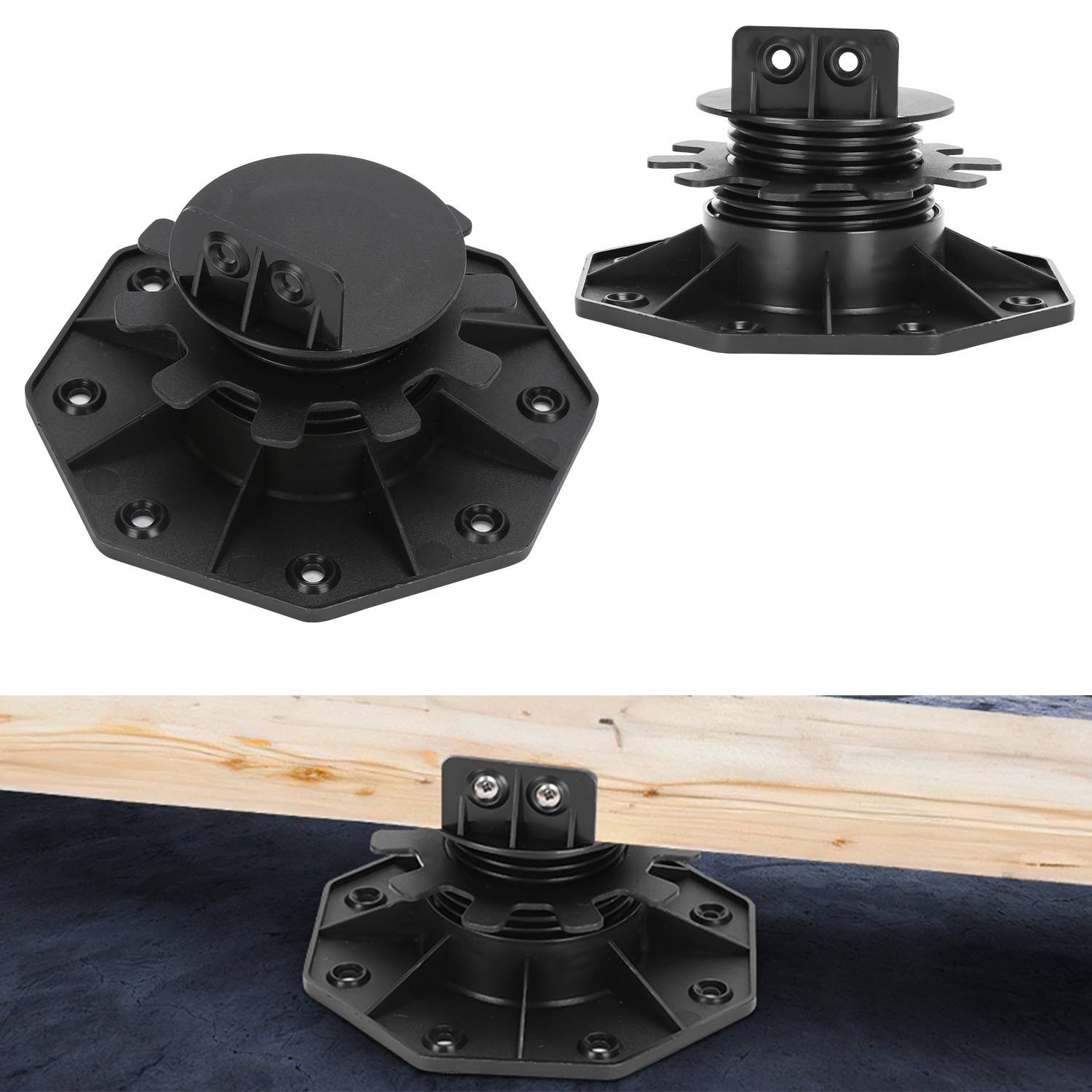 Höhenverstellbare Stelzlager für Terrassen & Balkon, 30-60mm, 30 Stück