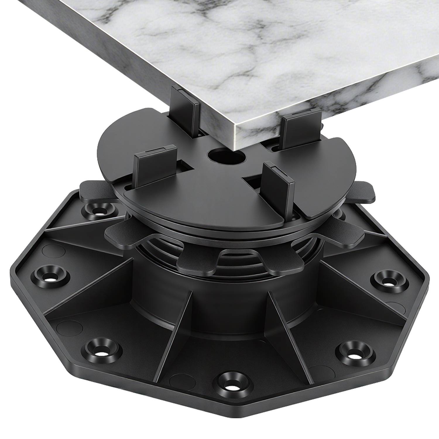 Terrasse Plattenlager Premium 40-70 mm mit Gefälleausgleich 0-5 % höhenverstellbar Stein Keramik Beton 10er Pack