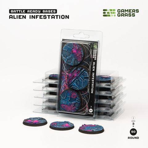 GamersGrass Alien Infestation - Round 50mm (x3)
