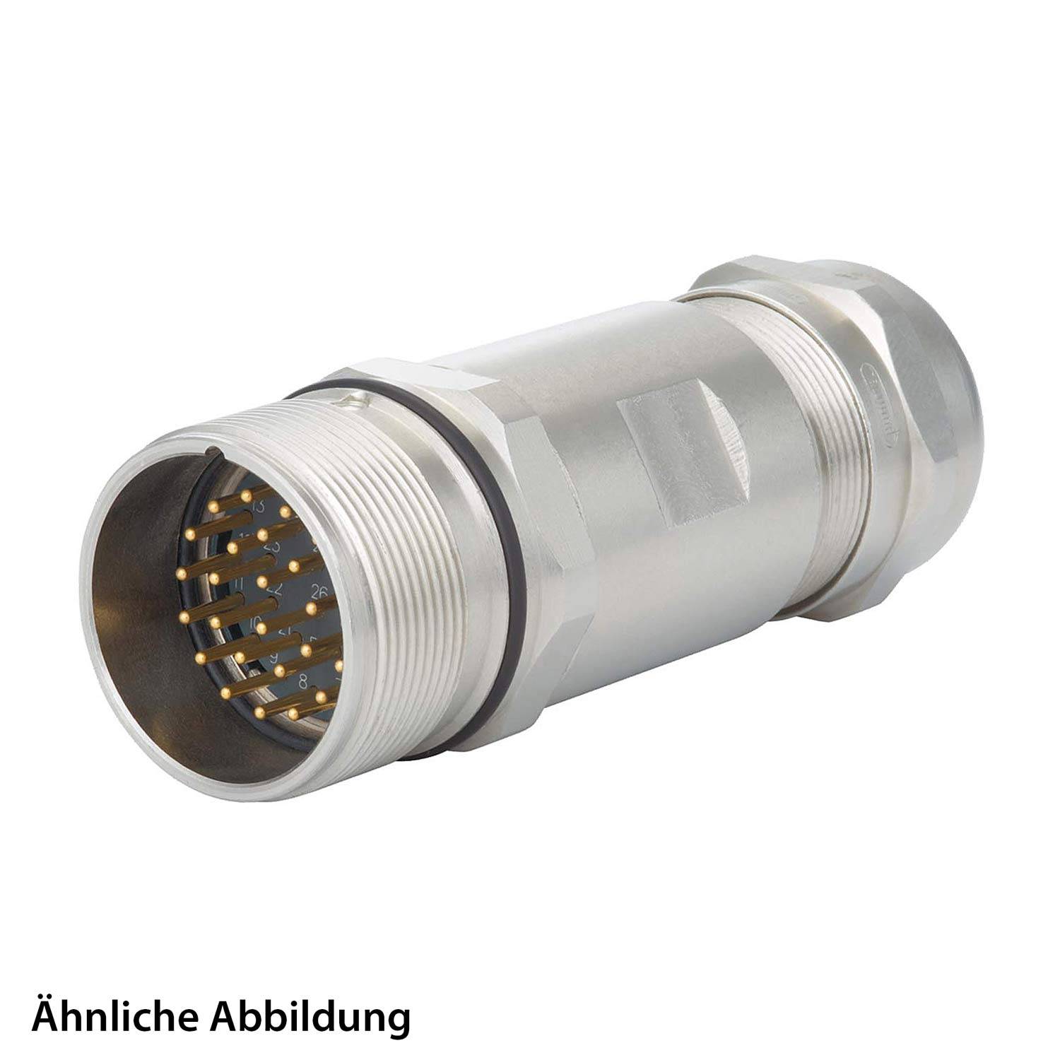 HUMMEL SET inkl. Kontakte M27 Signal Kupplungssteckverbinder, Löteinsatz gerade Polzahl 26-pol., Stift Klemmbereich