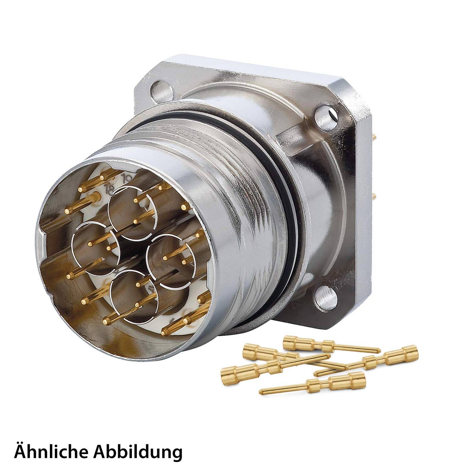 HUMMEL SET inkl. Kontakte M23 Profinet Gerätesteckverbinder, Crimpeinsatz gerade Polzahl 20-pol.12+4x2, Stift