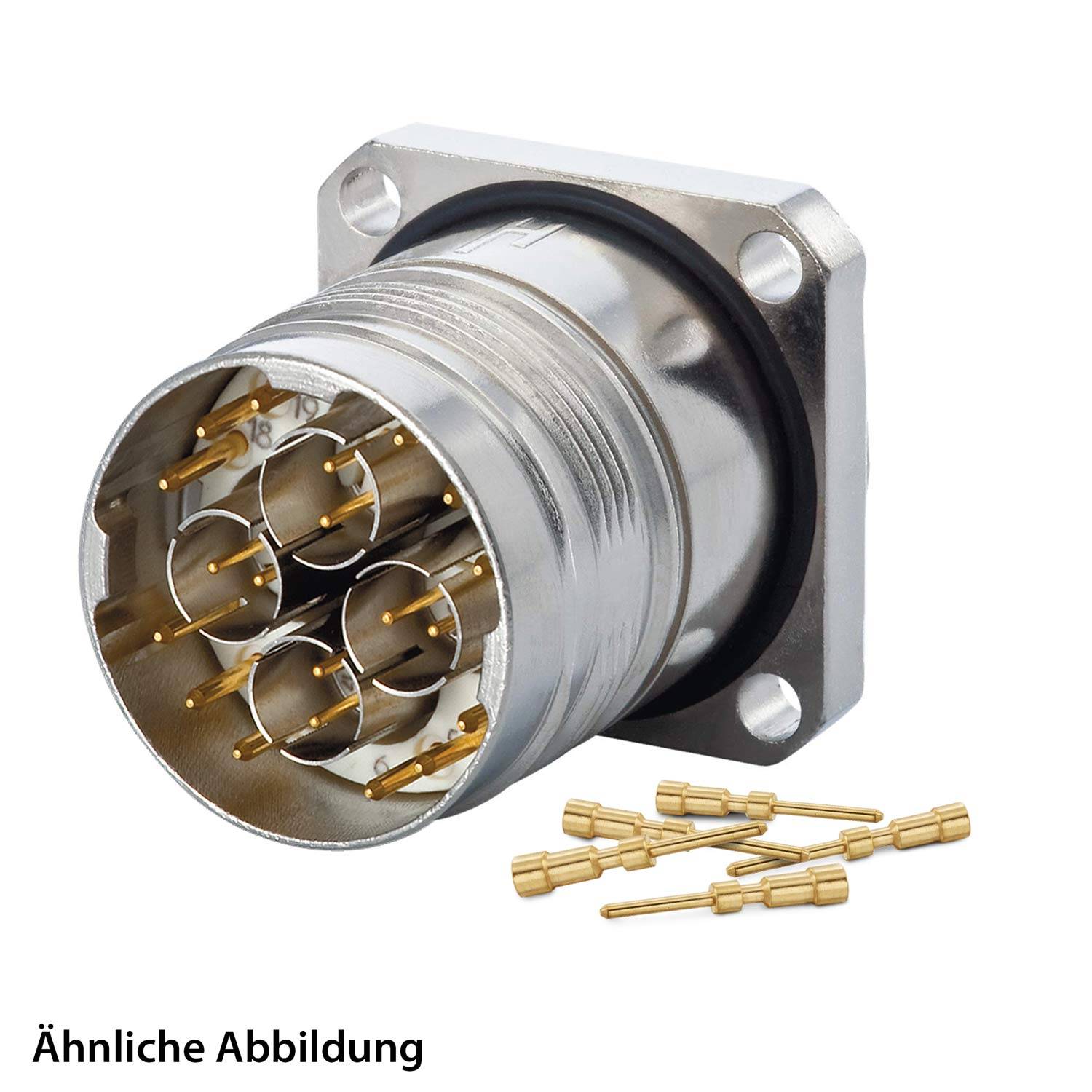 HUMMEL SET inkl. Kontakte M23 Profinet Gerätesteckverbinder, Crimpeinsatz gerade Polzahl 20-pol.12+4x2, Stift