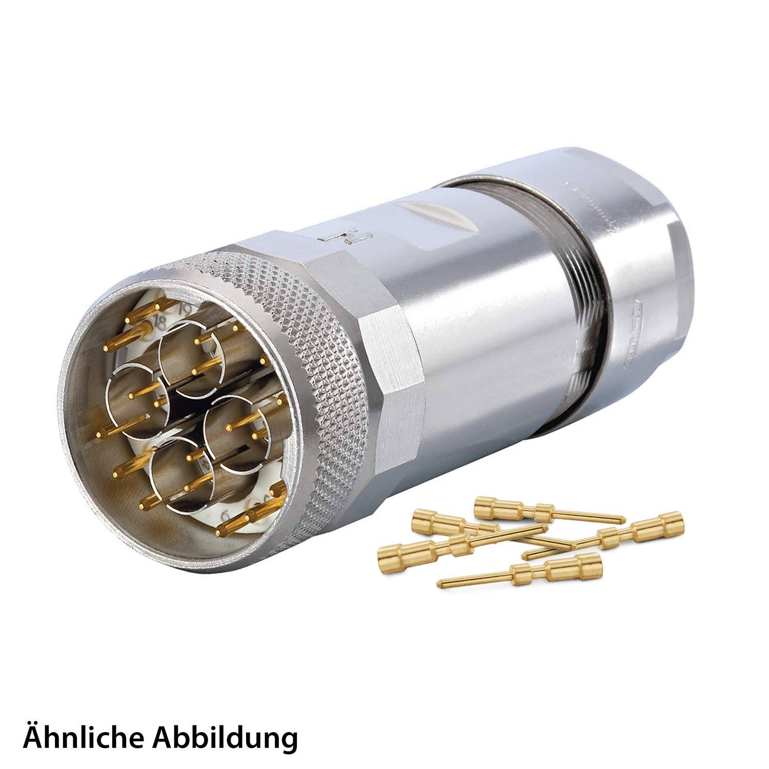 HUMMEL SET inkl. Kontakte M23 Profinet Kabelsteckverbinder, Crimpeinsatz gerade Polzahl 20-pol.12+4x2, Stift
