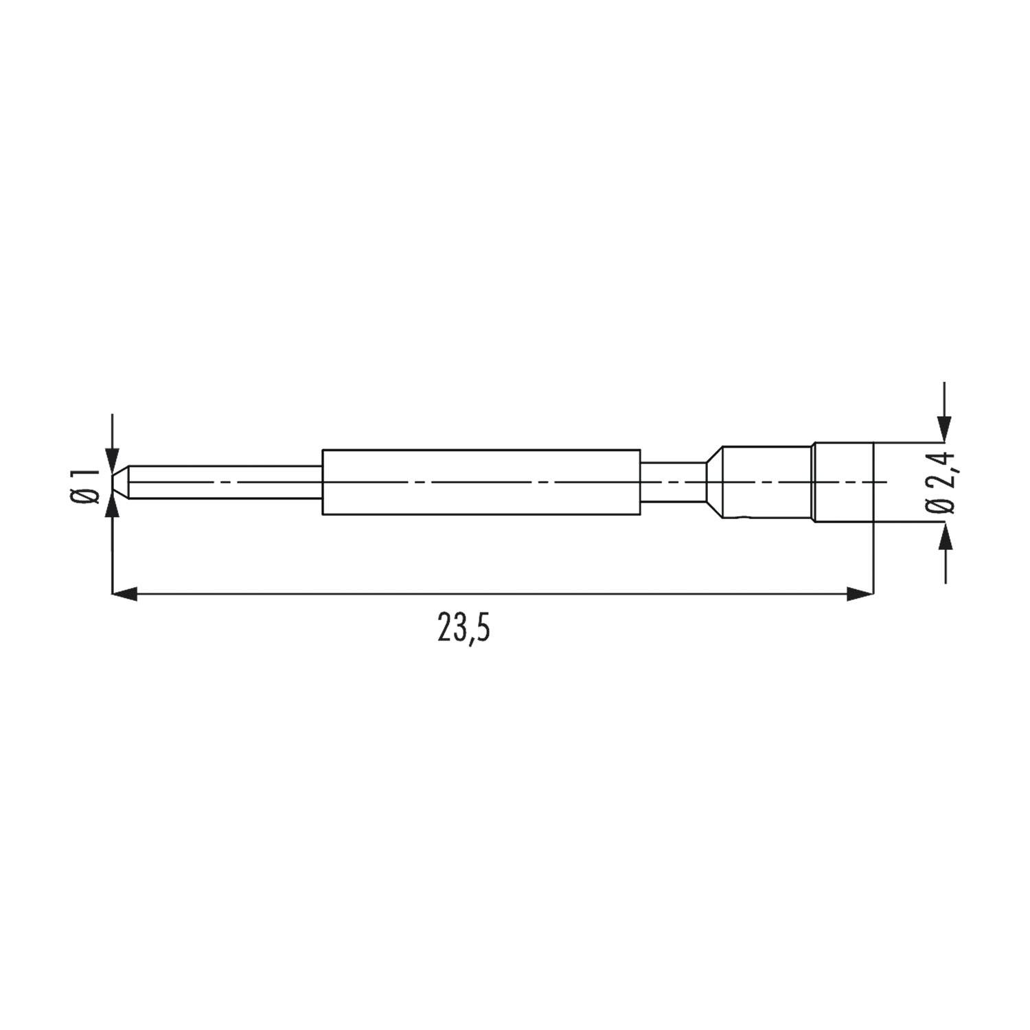 HUMMEL M23 Profinet Signal-Crimpkontakt Kontaktstift (M) 0,75mm² - 1,5mm² AWG18 - AWG16 gold Werkstoff Messing (CuZn) -