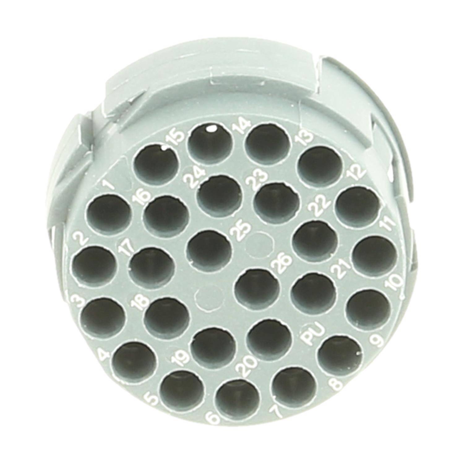 HUMMEL M27 Signal Crimp-Kontakteinsatz Stift Crimpanschluss, Polzahl 26-polig 160V, 8A, Farbe weiß - 10 Stück