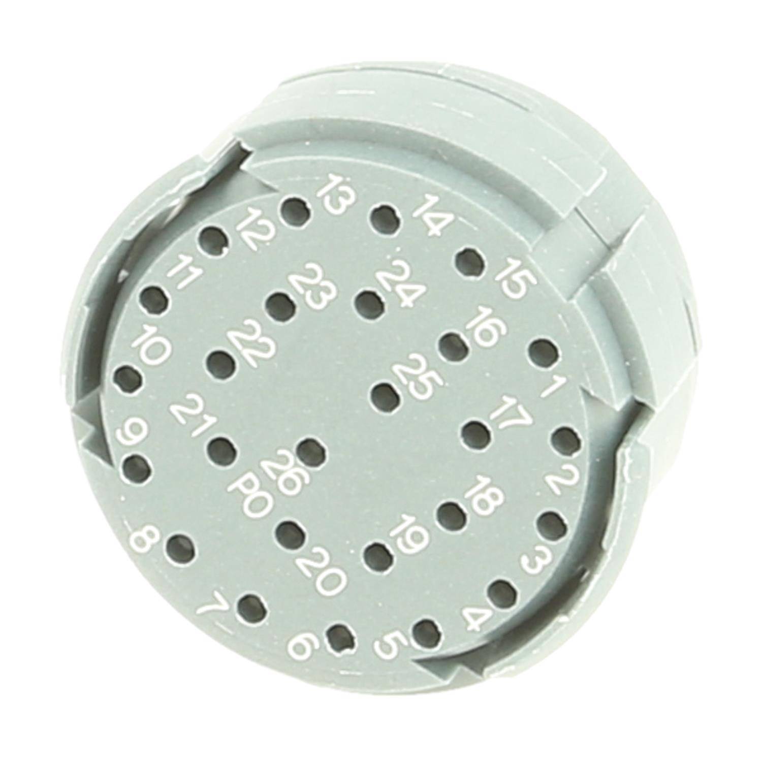 HUMMEL M27 Signal Crimp-Kontakteinsatz Stift Crimpanschluss, Polzahl 26-polig 160V, 8A, Farbe weiß - 10 Stück