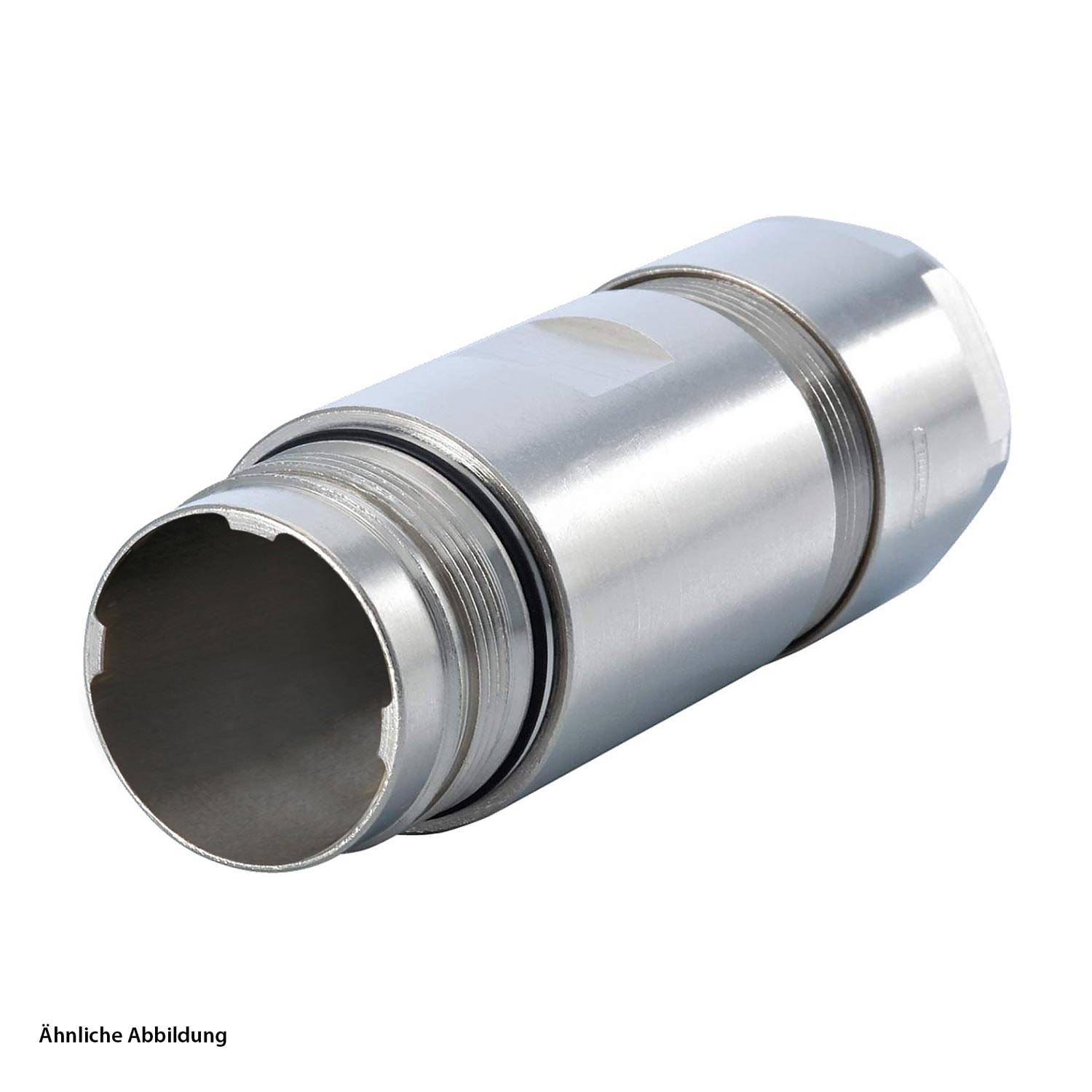 HUMMEL M23 Profinet Kupplungssteckverbinder gerade Kabelabgang gerade, Klemmbereich 11,0mm - 17,0mm Farbe silber - 5