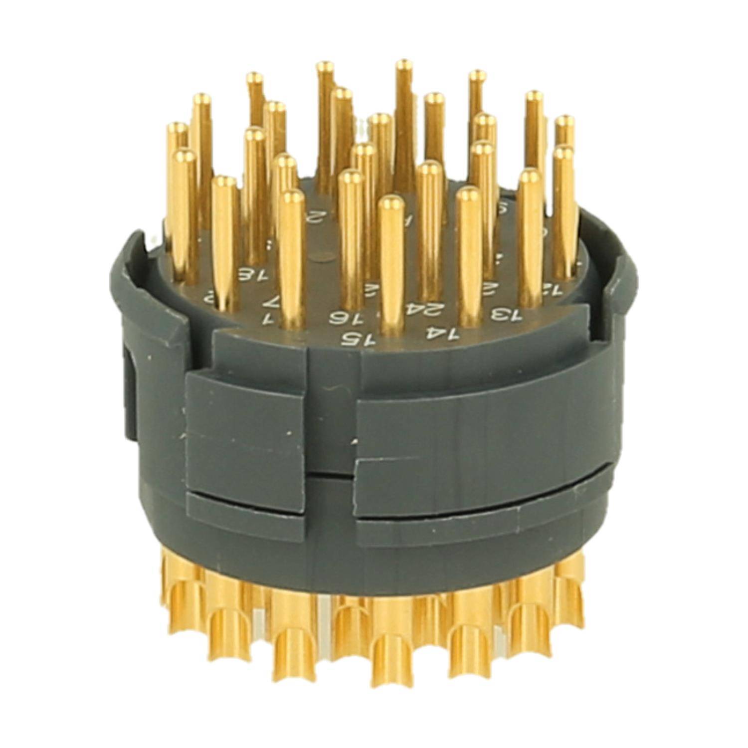 HUMMEL M27 Signal Löt-Kontakteinsatz Stift Lötanschluss, Polzahl 26-polig 150V, 8A, Farbe weiß - 10 Stück