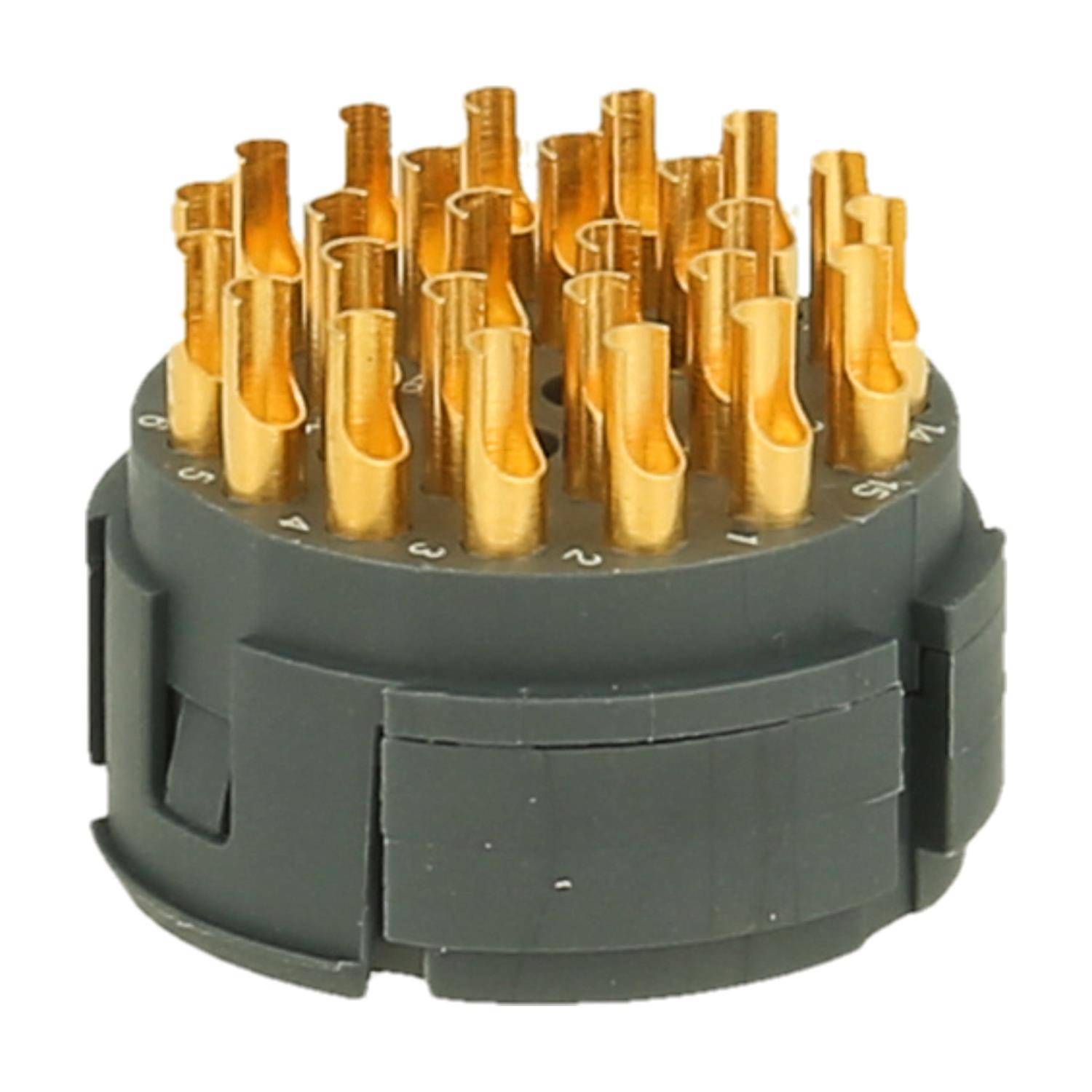 HUMMEL M27 Signal Löt-Kontakteinsatz Buchse Lötanschluss, Polzahl 26-polig 150V, 8A, Farbe weiß - 10 Stück