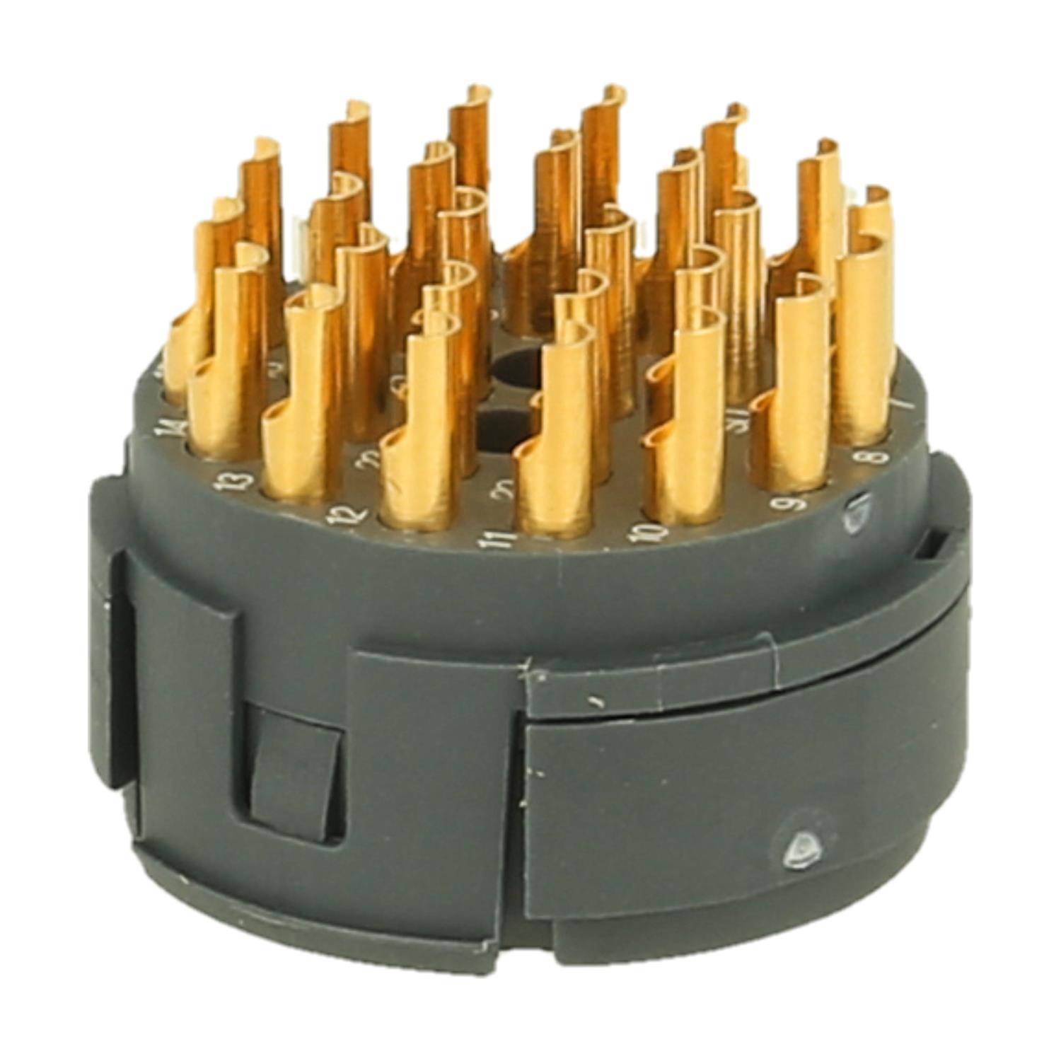 HUMMEL M27 Signal Löt-Kontakteinsatz Buchse Lötanschluss, Polzahl 26-polig 150V, 8A, Farbe weiß - 10 Stück