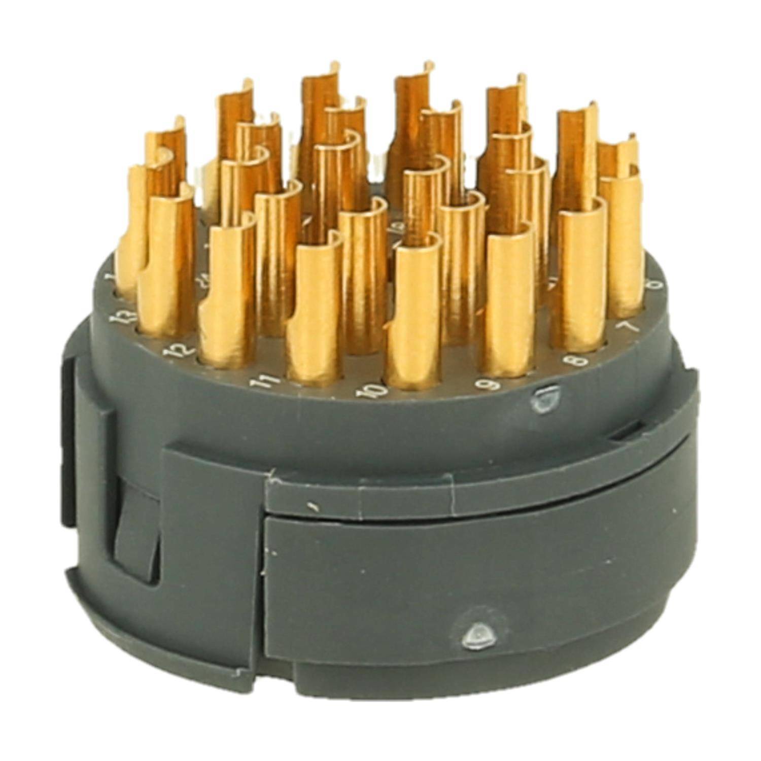 HUMMEL M27 Signal Löt-Kontakteinsatz Buchse Lötanschluss, Polzahl 26-polig 150V, 8A, Farbe weiß - 10 Stück