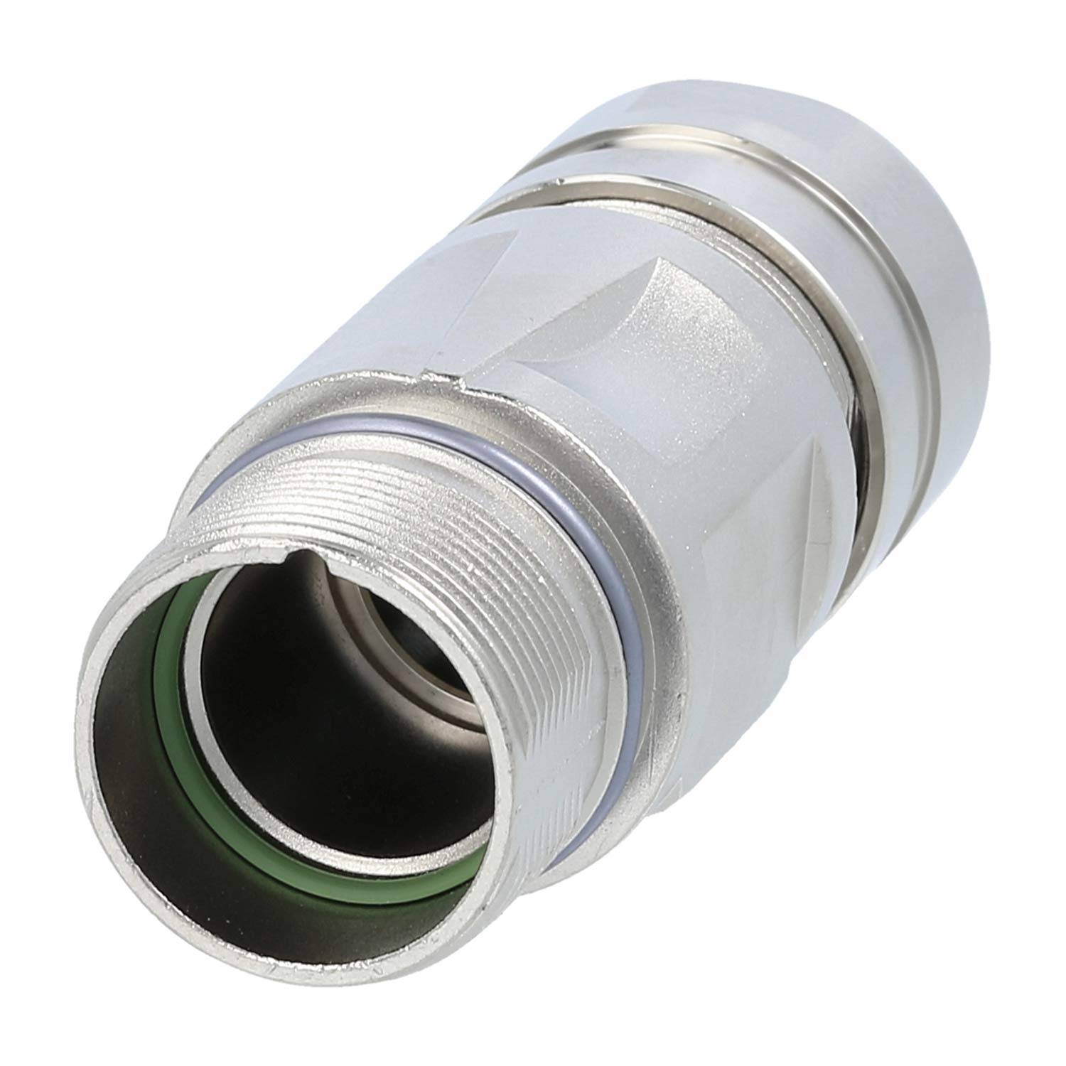 Phoenix Contact M23 RF Kupplungssteckverbinder gerade Stift / Buchse Kabelabgang gerade, Klemmbereich 3,0mm - 13,2mm