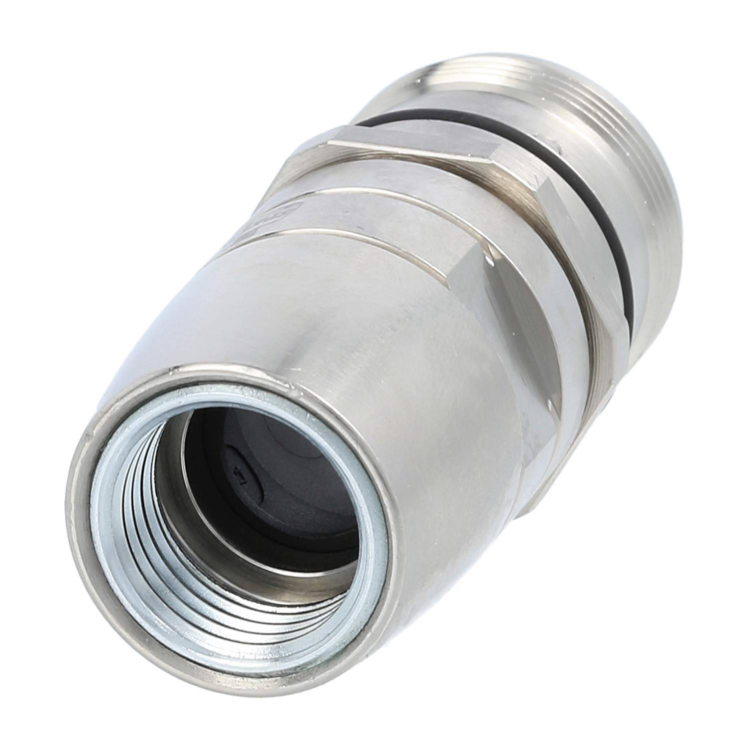 M23 RC Kupplungssteckverbinder gerade Stift / Buchse Kabelabgang gerade M16x1,5, Klemmbereich 4,5mm - 9,0mm Farbe