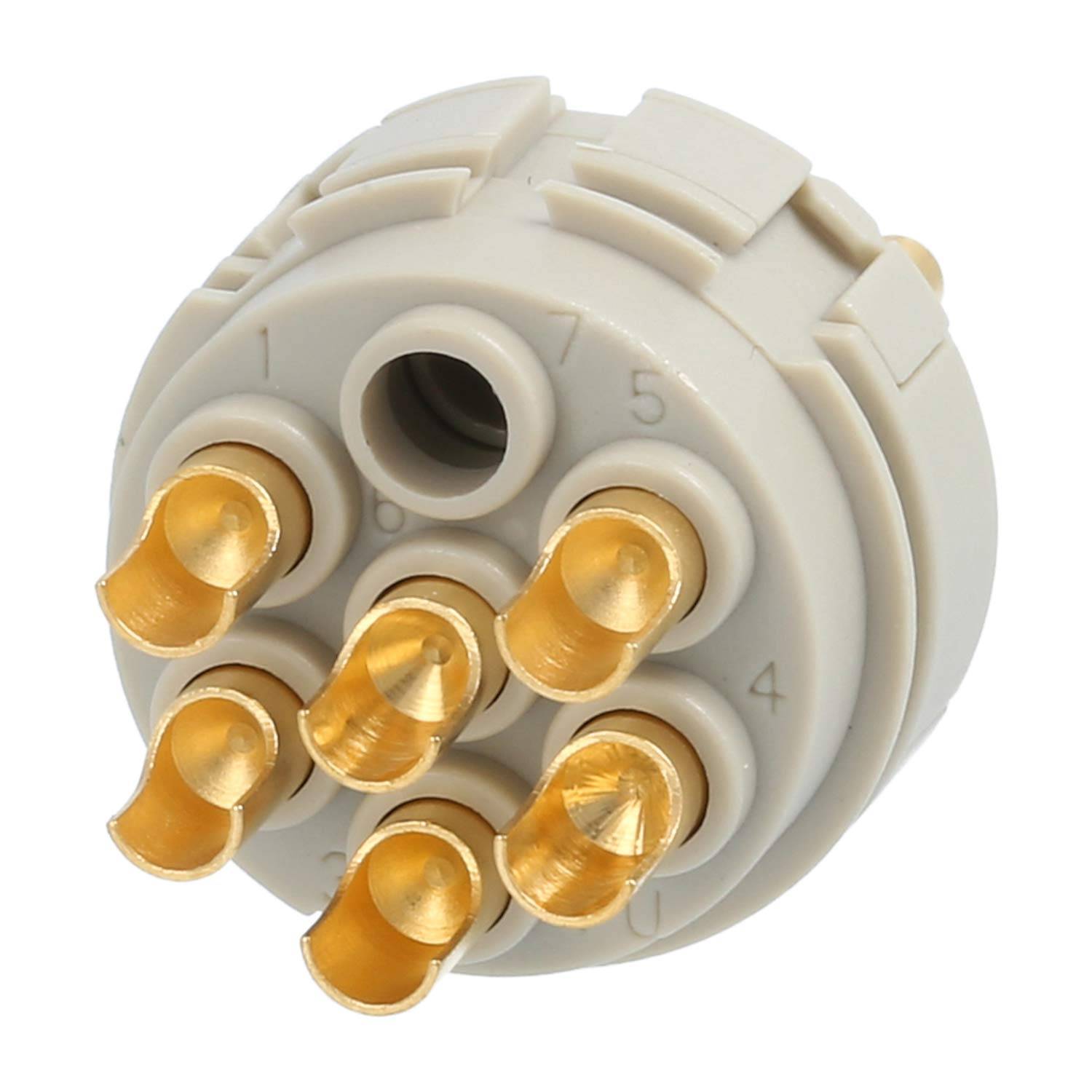 M23 RF Löt-Kontakteinsatz Stift Lötanschluss, Polzahl 6-polig 300V, 20A - 1 Stück