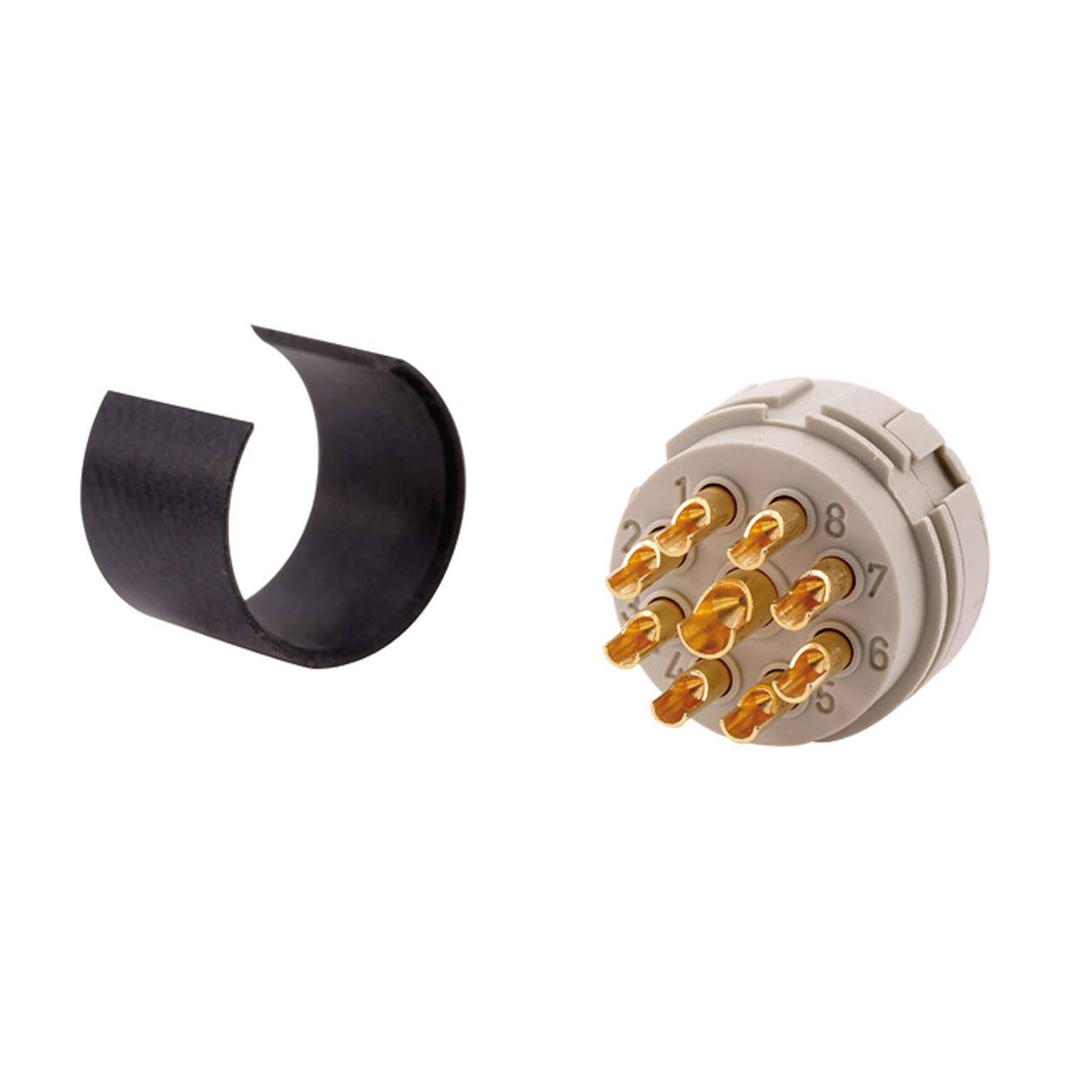 M23 RF Löt-Kontakteinsatz Stift Lötanschluss, Polzahl 9-polig, 1+8 300V Steuerkontakt 300V, 20A/8A - 10 Stück