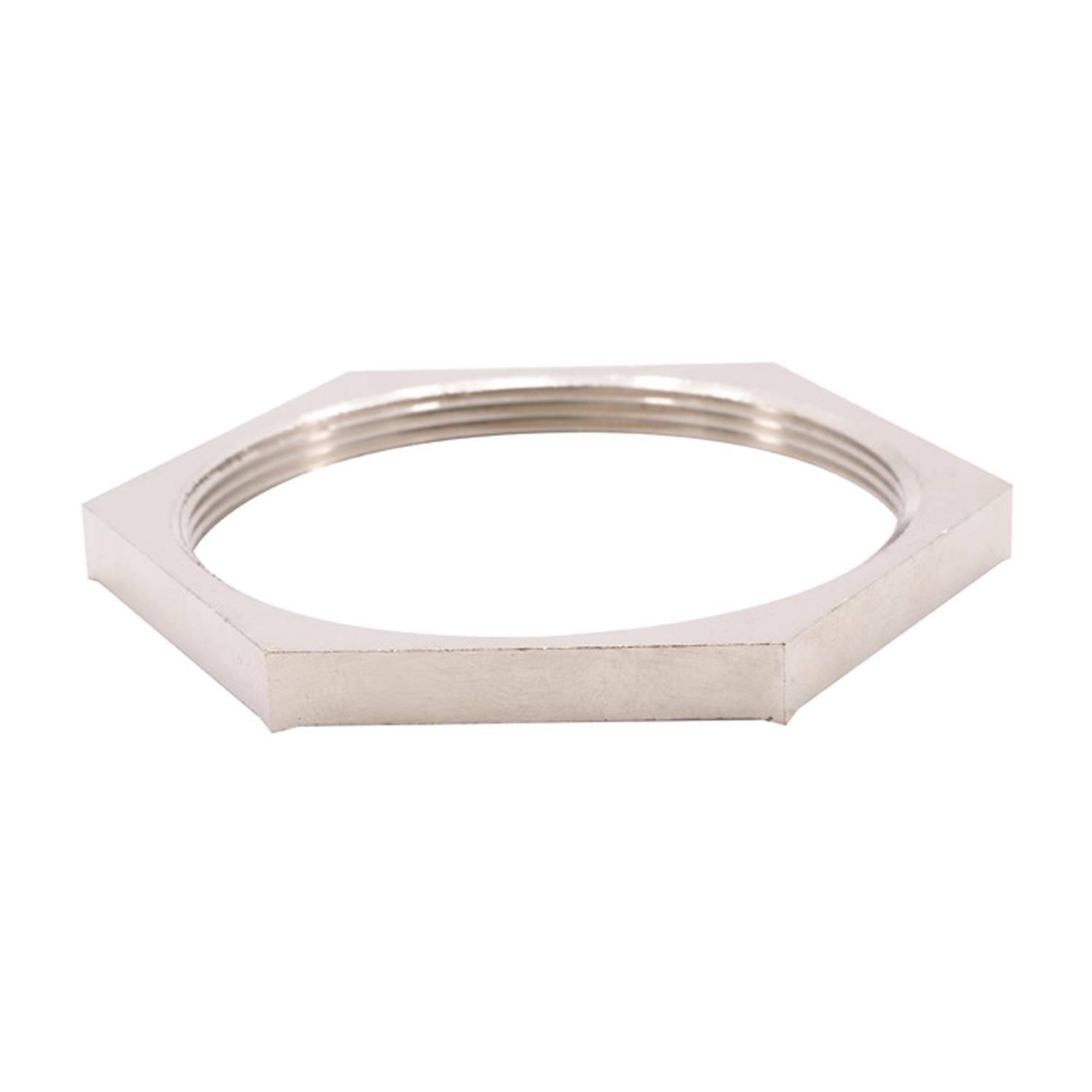 Gegenmutter EMV M80x2 GEMV-M80 Sechskant Messing (CuZn) vernickelt Farbe silber - 1 Stück