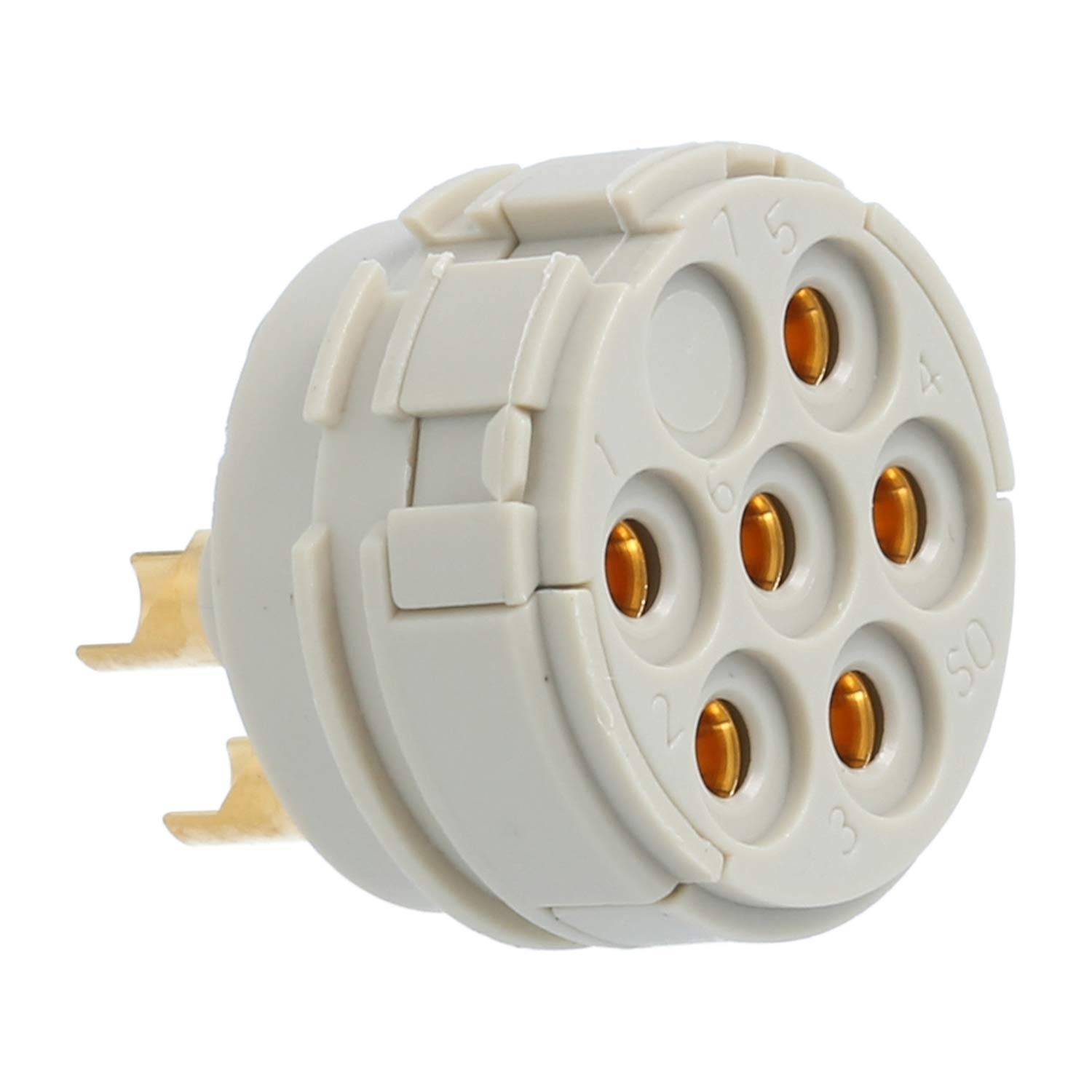 M23 RF Löt-Kontakteinsatz Buchse Lötanschluss, Polzahl 6-polig 300V, 20A - 1 Stück