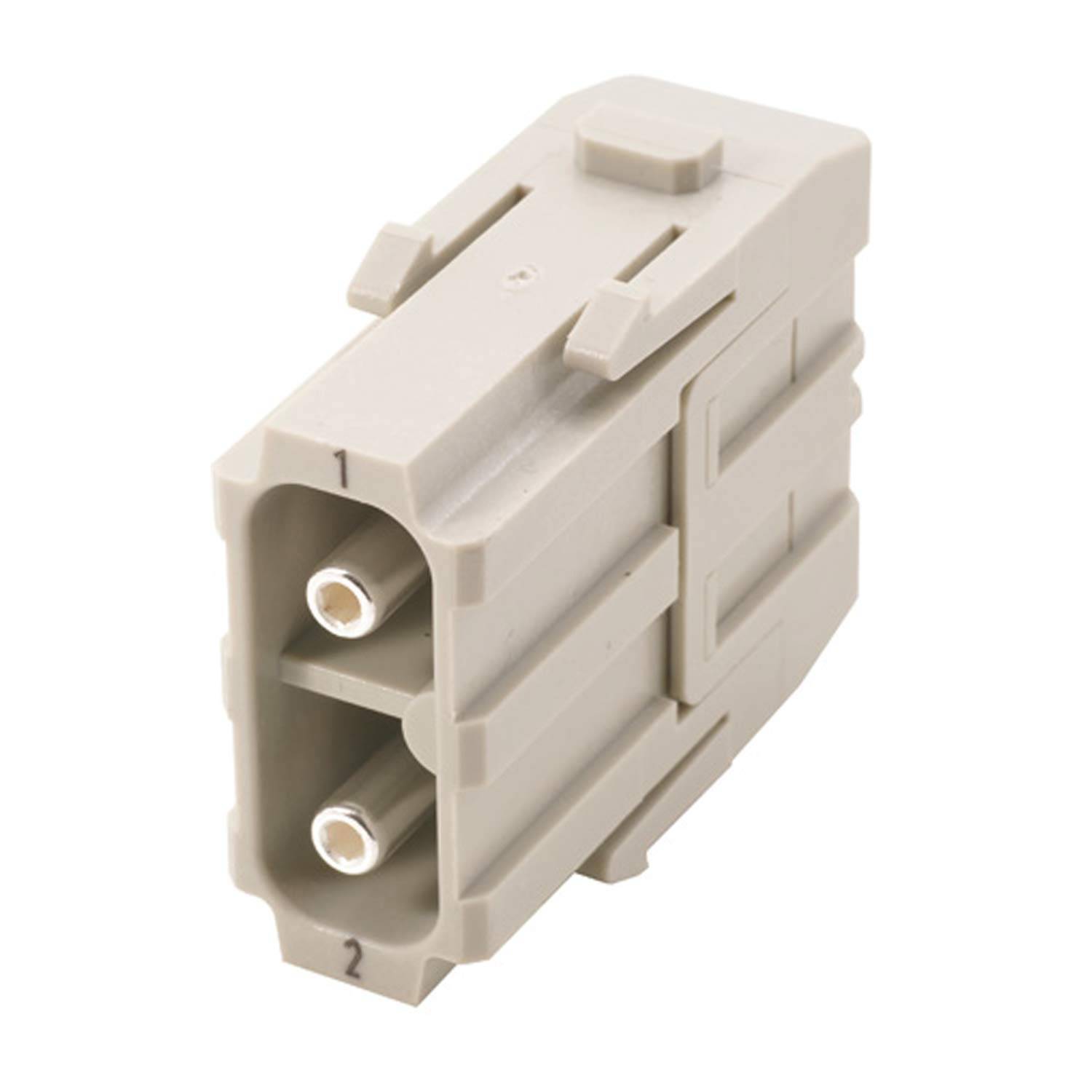 HARTING Han 40 Ampere Modul Stifteinsatz (M) Axialschraubanschluss, 2-polig 1000V, 40A - 2 Stück