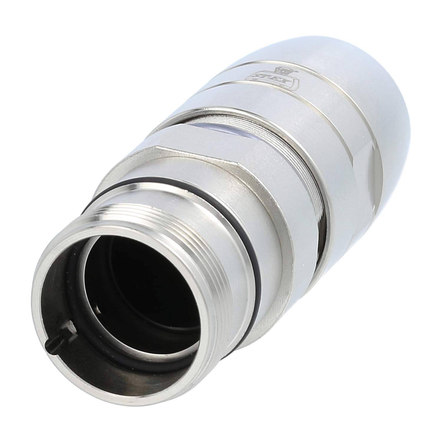Phoenix Contact M23 UC Kupplungssteckverbinder Kabelabgang gerade, Klemmbereich 14,5mm Farbe silber - 20 Stück