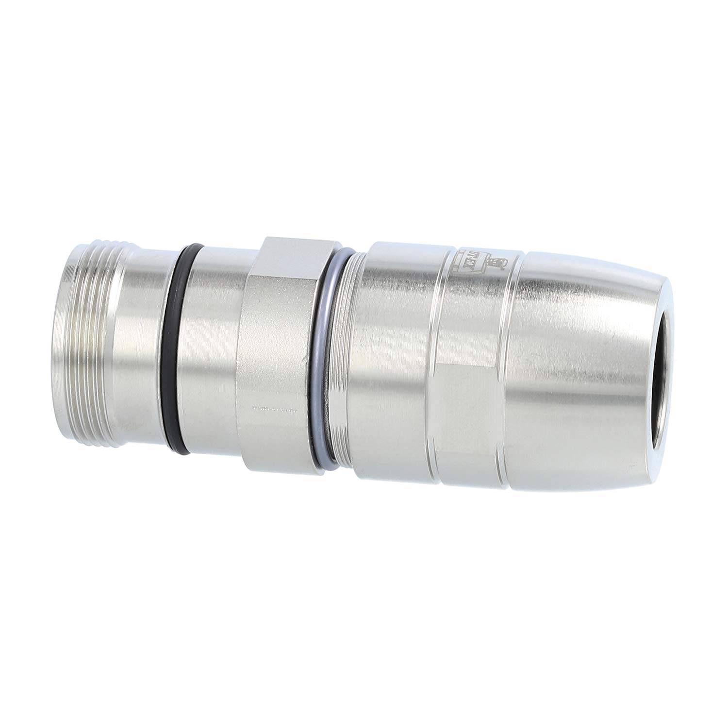 Phoenix Contact M23 UC Kupplungssteckverbinder Kabelabgang gerade, Klemmbereich 14,5mm Farbe silber - 20 Stück