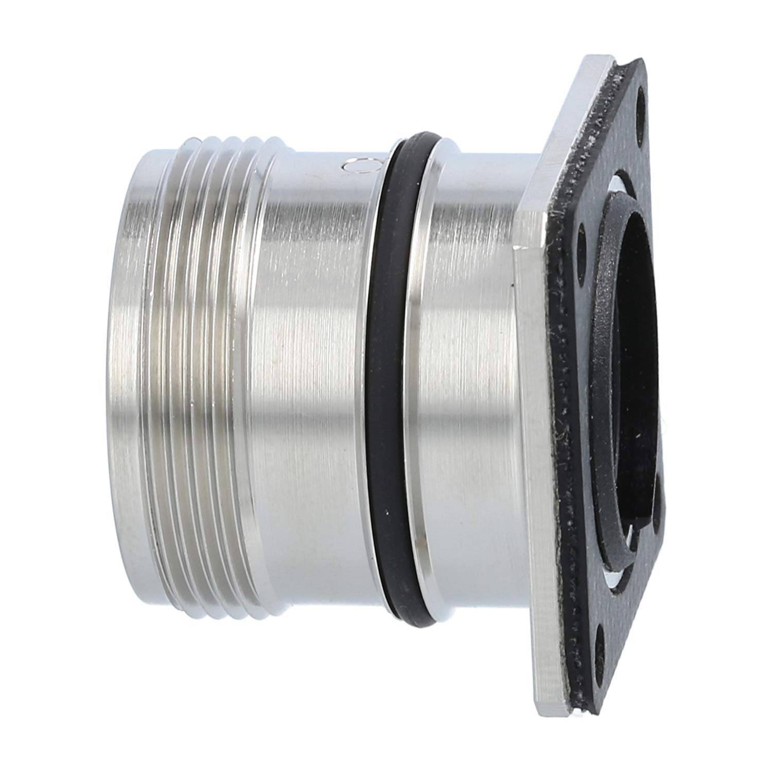 M23 RC Gerätesteckverbinder gerade Stift / Buchse Vorderwand Farbe silber - 1 Stück