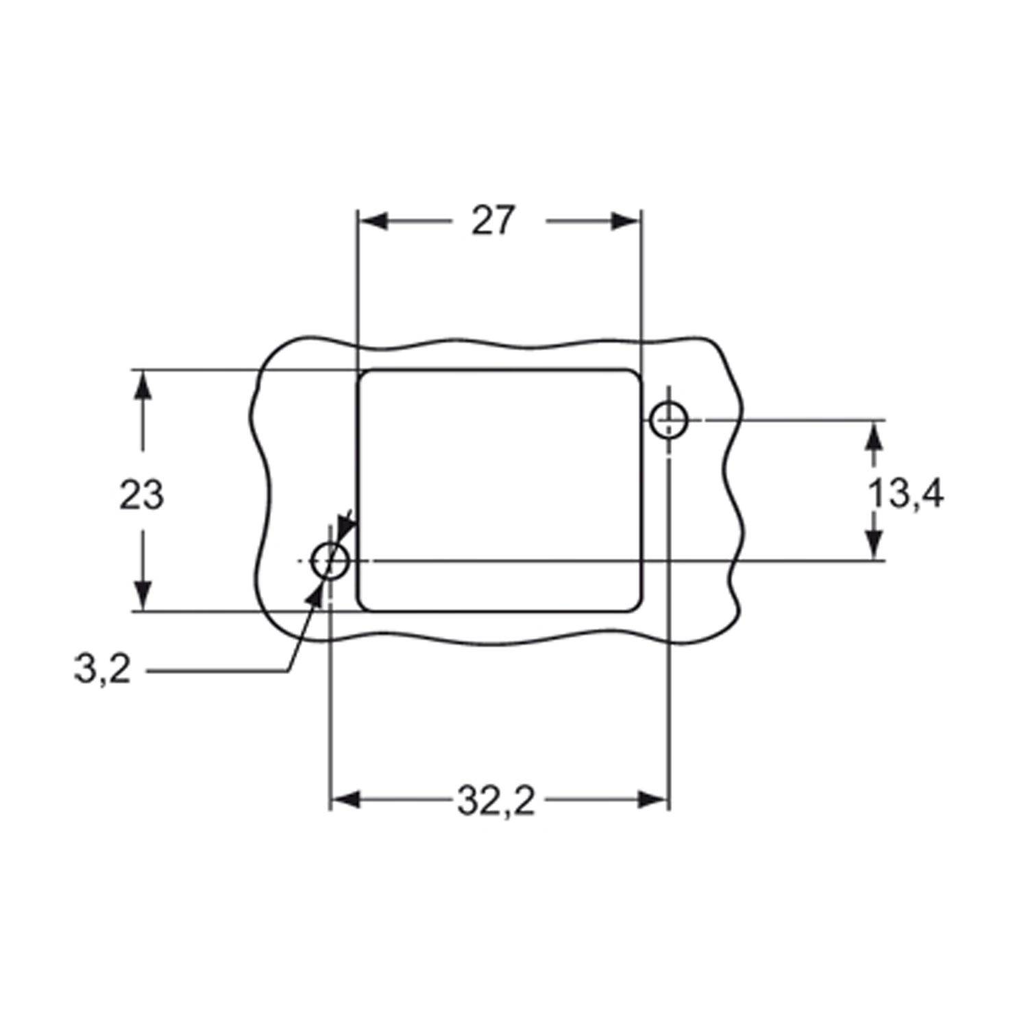 Anbaugehäuse, Größe 32.13, Kunststoff, 1 Bügel - 10 Stück