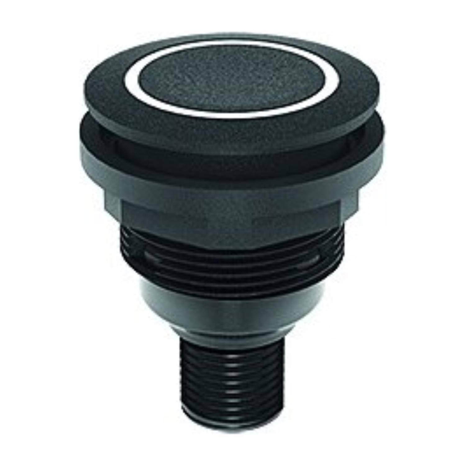 Drucktaster mit Ringbeleuchtung und Laserbeschriftung M12-Anschluss 4 polig. A-kodiert. Inkl. Tasterkappe und weißer