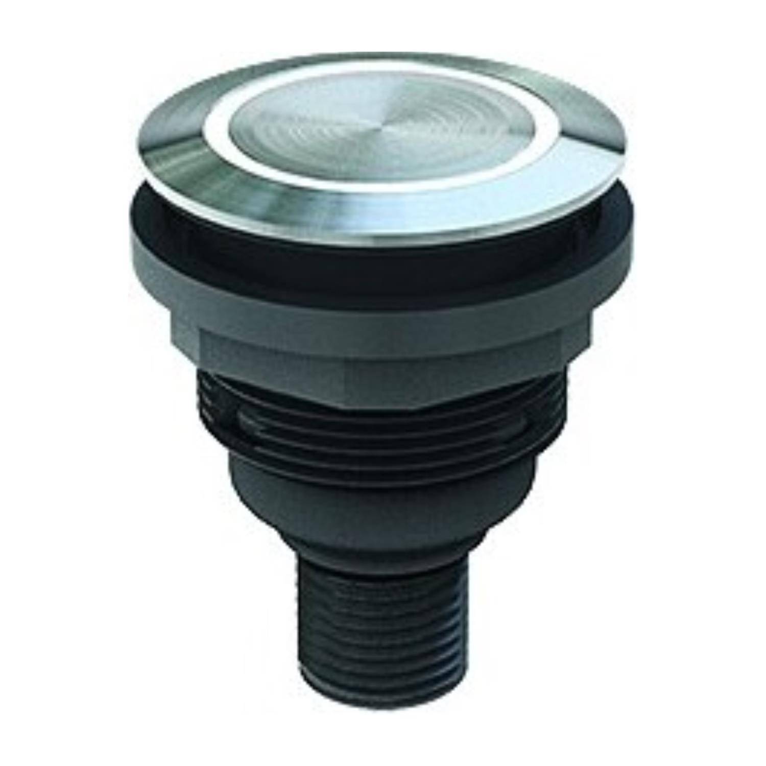 Drucktaster mit Ringbeleuchtung und Laserbeschriftung M12-Anschluss 4 polig. A-kodiert. Inkl. Tasterkappe und weißer