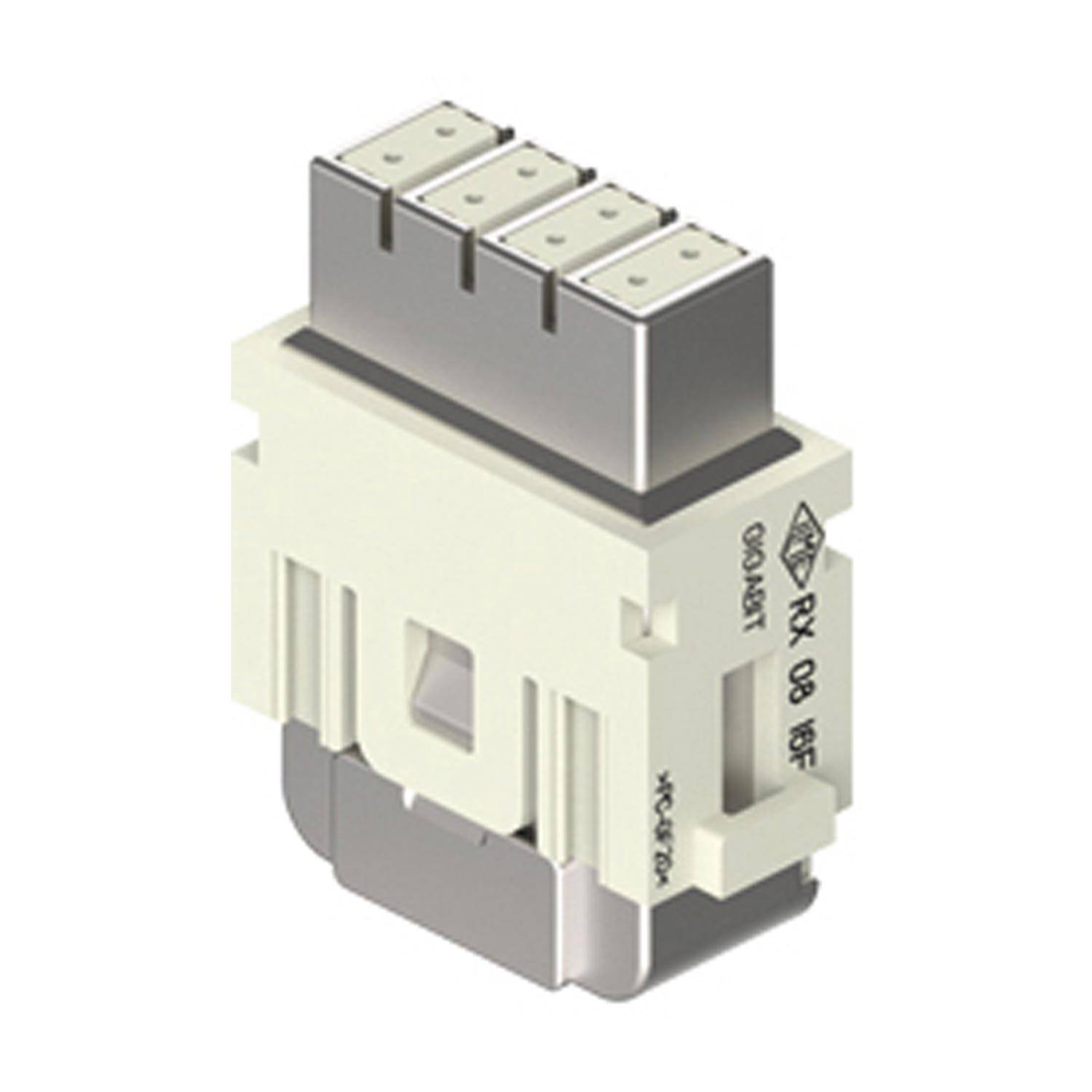 RX 08 I6F I.L.M.E. Buchseneinsatz, MIXO HNM, 8P+GND, Crimpanschluss, 5A, 50V, Gigabit - 1 Stück