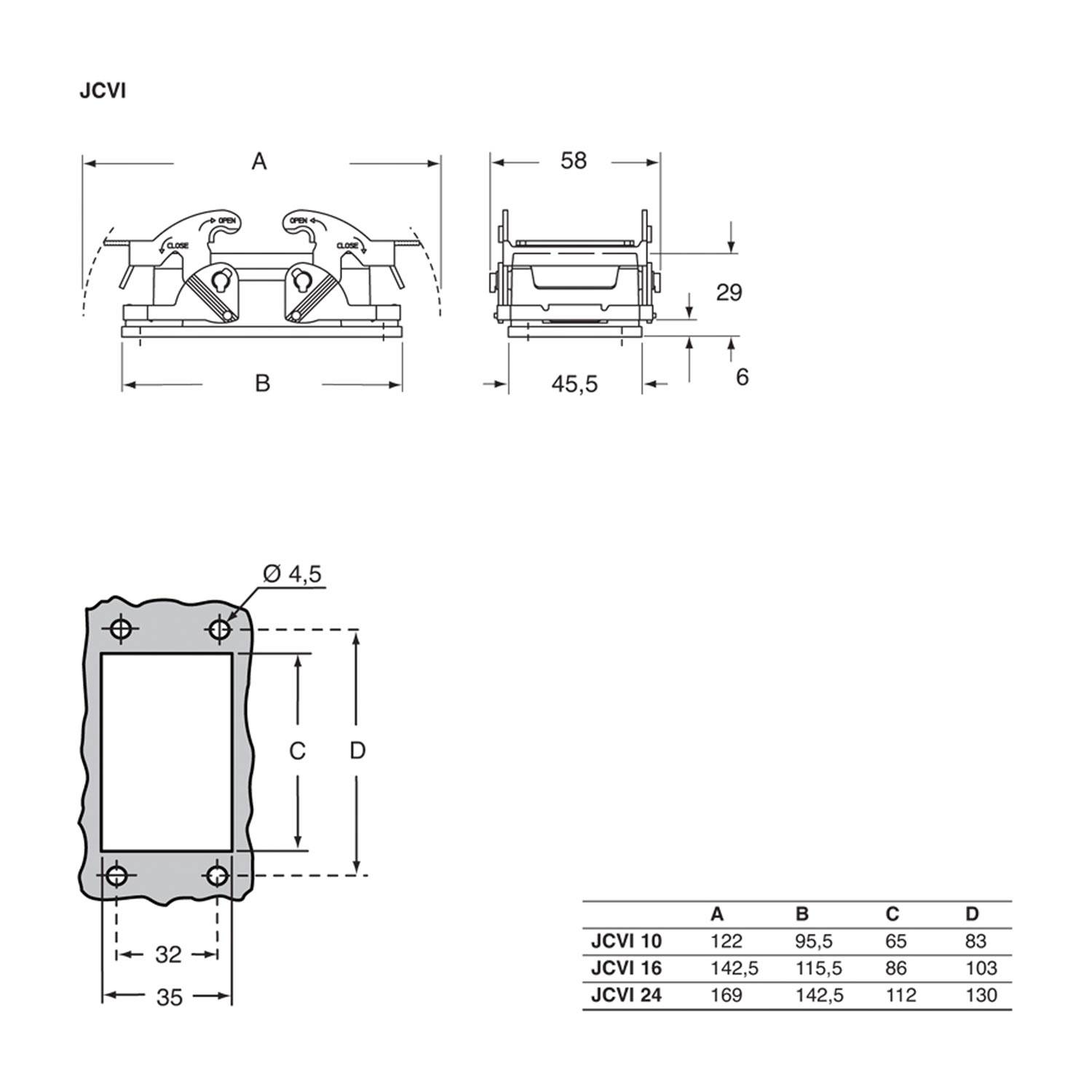 Anbaugehäuse, Größe 104.27, JEI Alu, 2 Bügel - 5 Stück