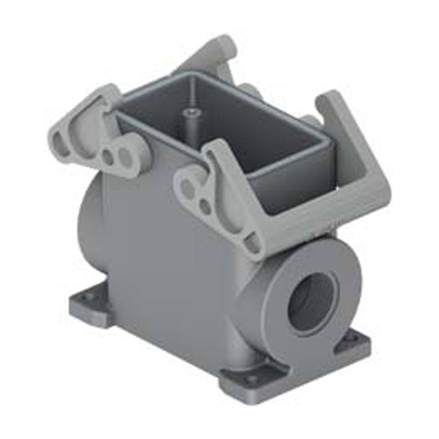 Sockelgehäuse, hoch, Größe 57.27, T-Type W Kunststoff, 2 Bügel, 1xM25 seitlich - 5 Stück