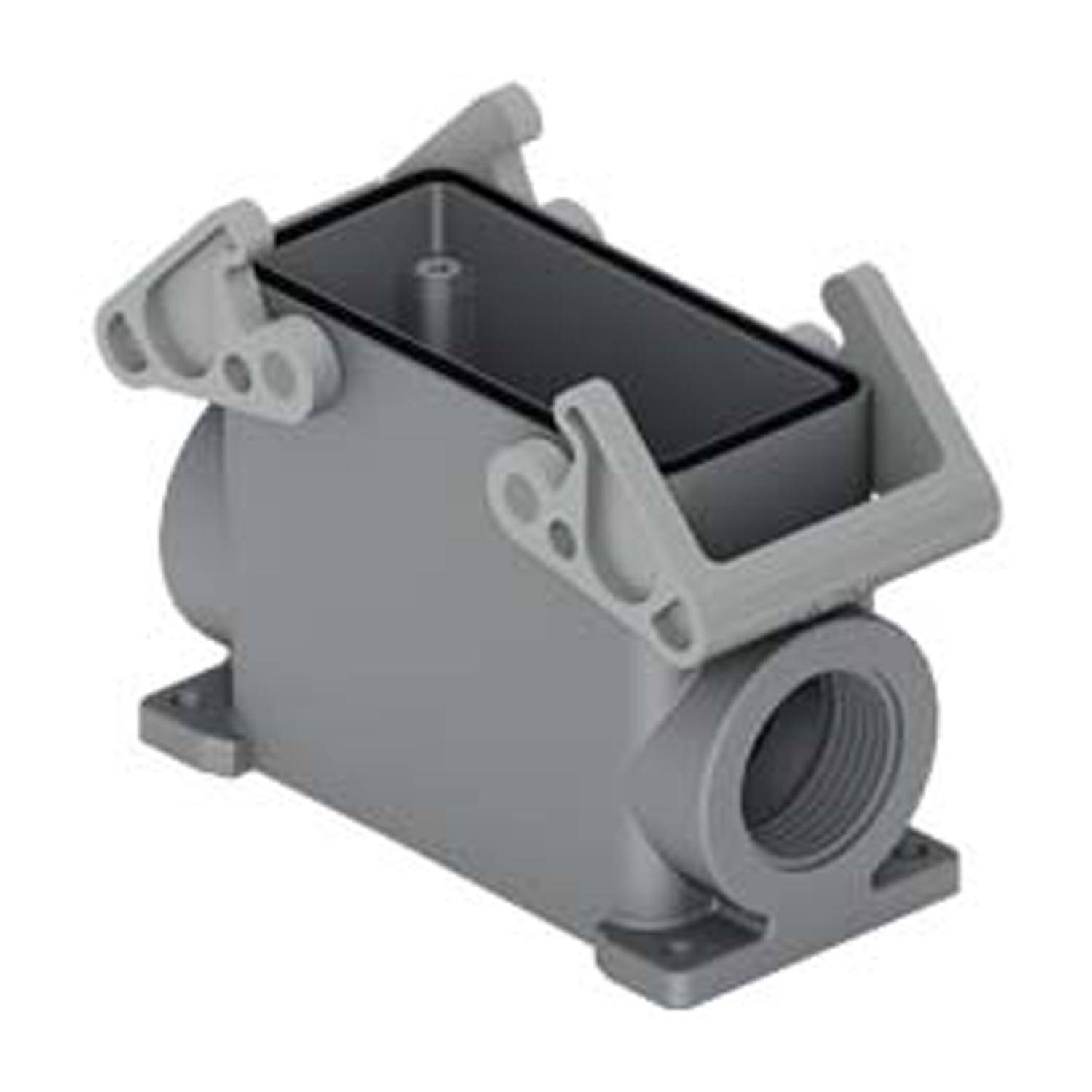 Sockelgehäuse, hoch, Größe 57.27, T-Type Kunststoff, 2 Bügel, 1xM32 seitlich - 5 Stück