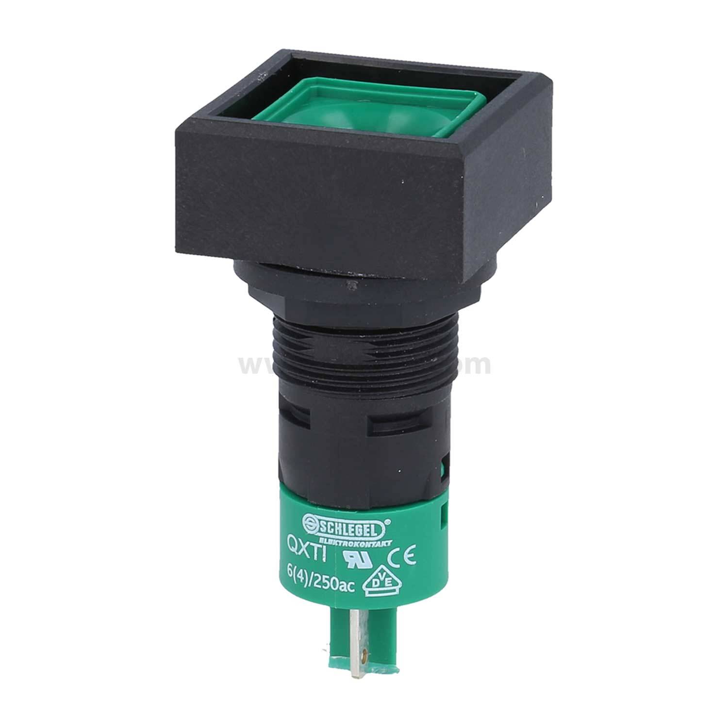 Georg Schlegel Drucktaste, 1S quadratisch, QUARTRON Flachstecker 2,8mm x 0,8mm - 1 Stück