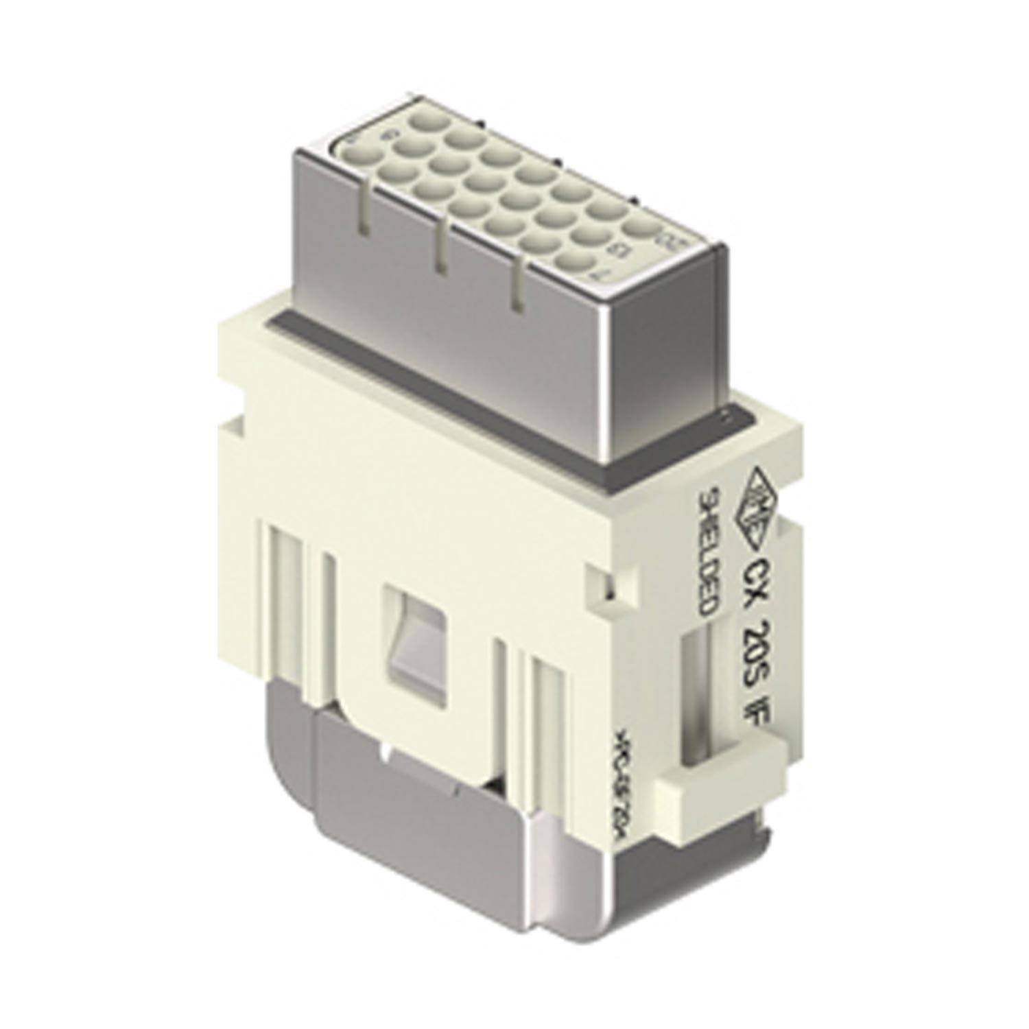 RX 20S IF I.L.M.E. Buchseneinsatz, MIXO HNM, 1ME, 20P+GND, Crimpanschluss, 4A, 32V - 1 Stück