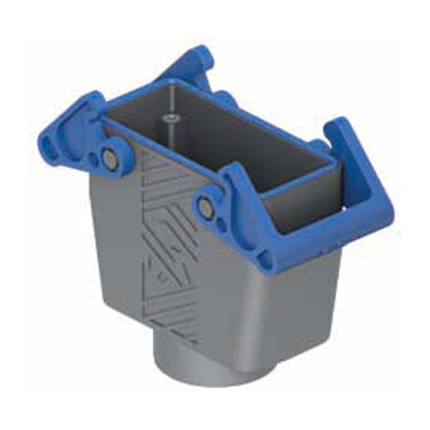 Kupplungsgehäuse, hoch, Größe 77.27, T-Type H Kunststoff, 2 Bügel, 1xM40 gerade - 5 Stück