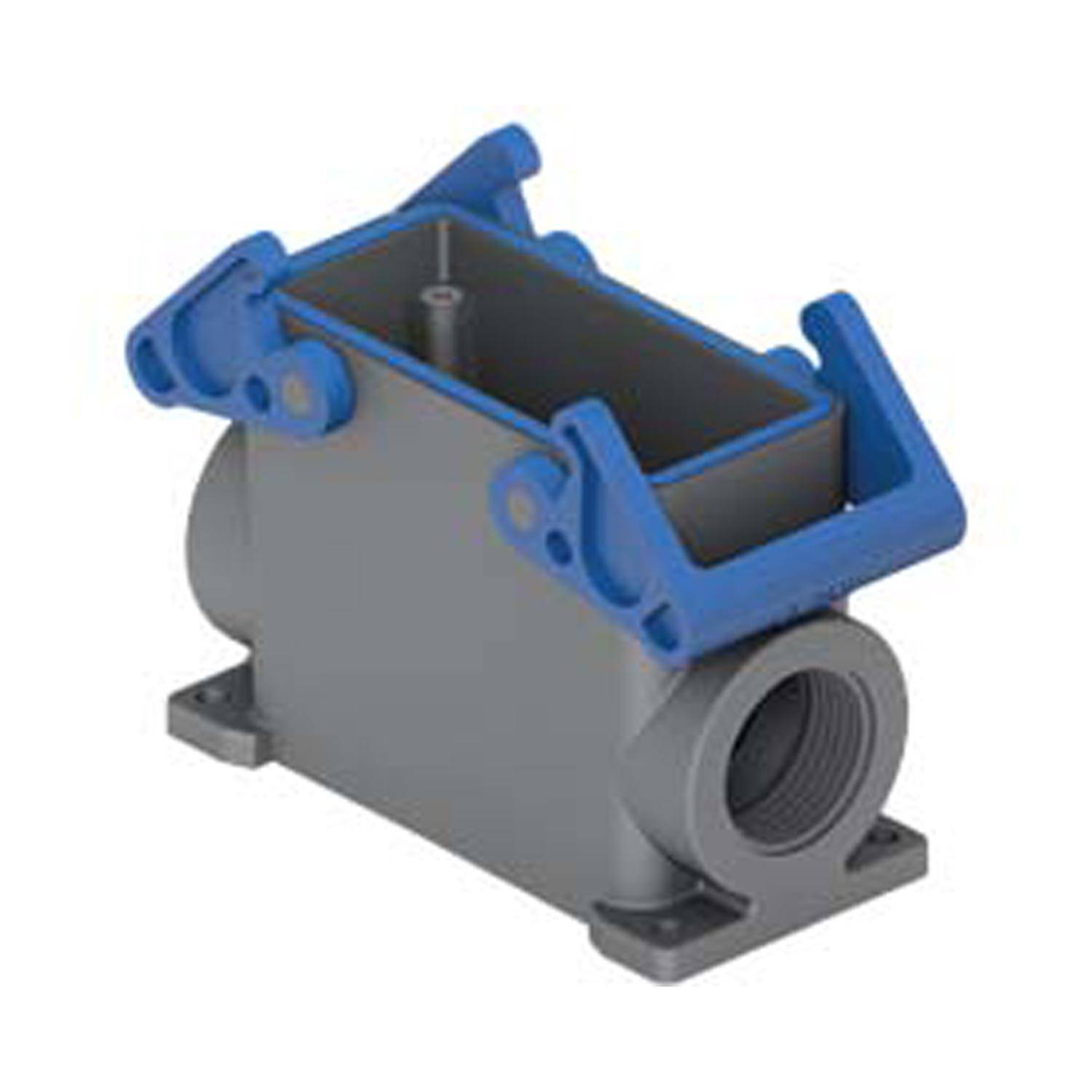 Sockelgehäuse, hoch, Größe 77.27, T-Type C Kunststoff, 2 Bügel, 1xM40 seitlich - 5 Stück